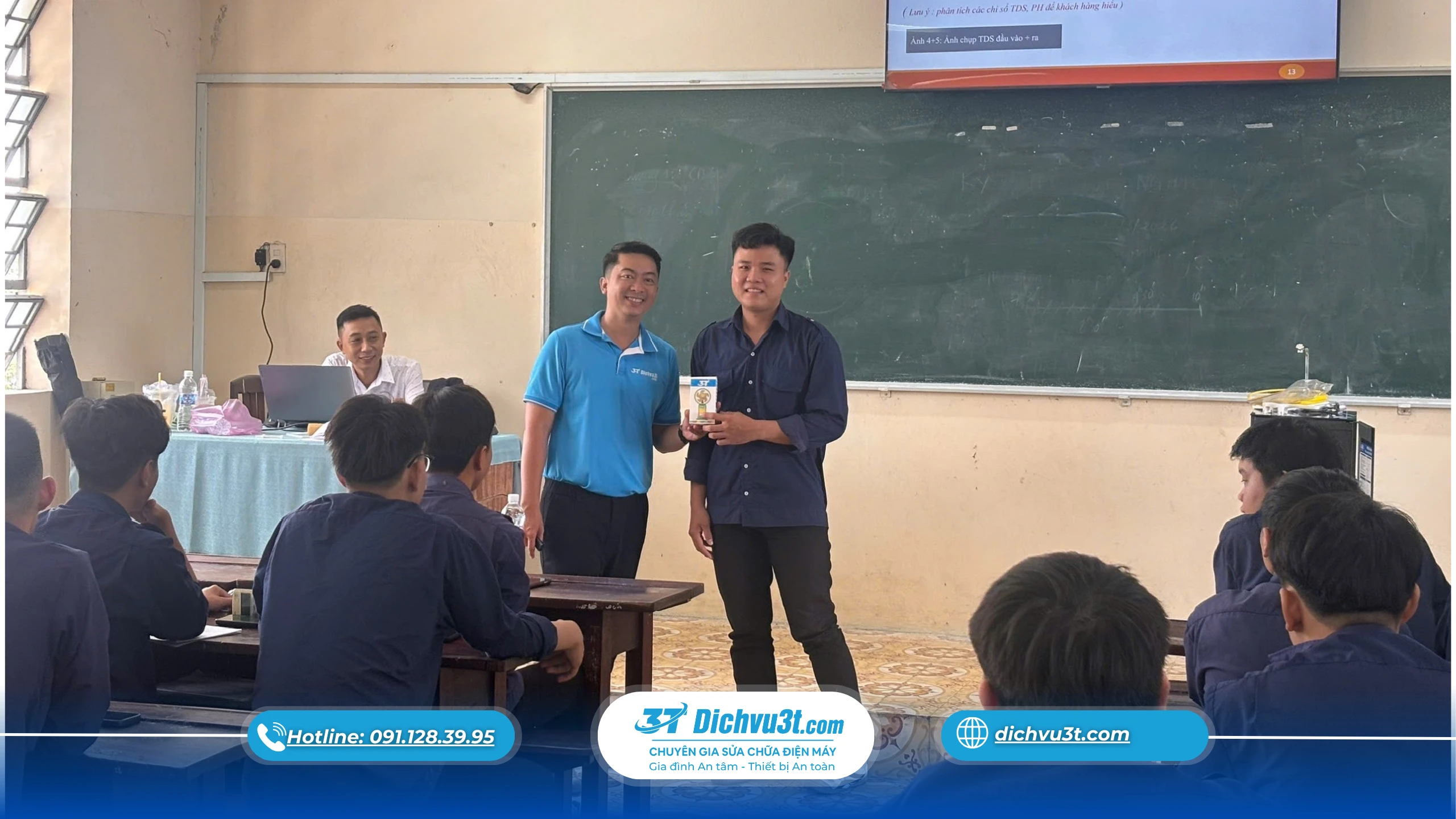 Dịch vụ 3T tổ chức đào tạo M5 tại Cao đẳng Tiền Giang, sinh viên ngành điện lạnh tiếp cận môi trường làm việc thực tế