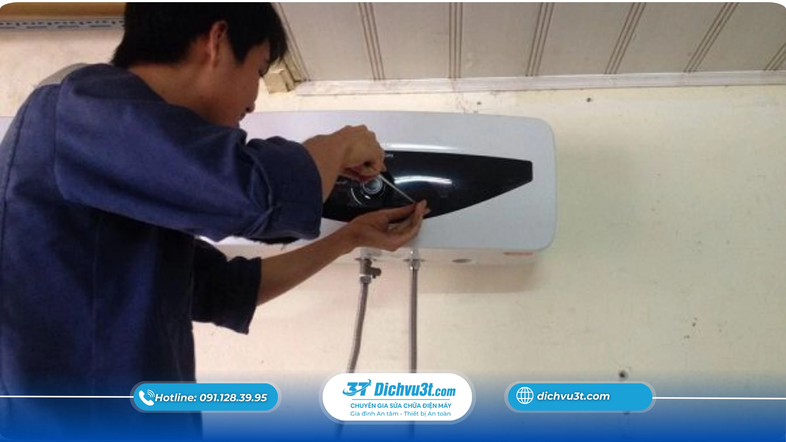 Bình nóng lạnh bị rò nước hoặc thấm nước bên ngoài