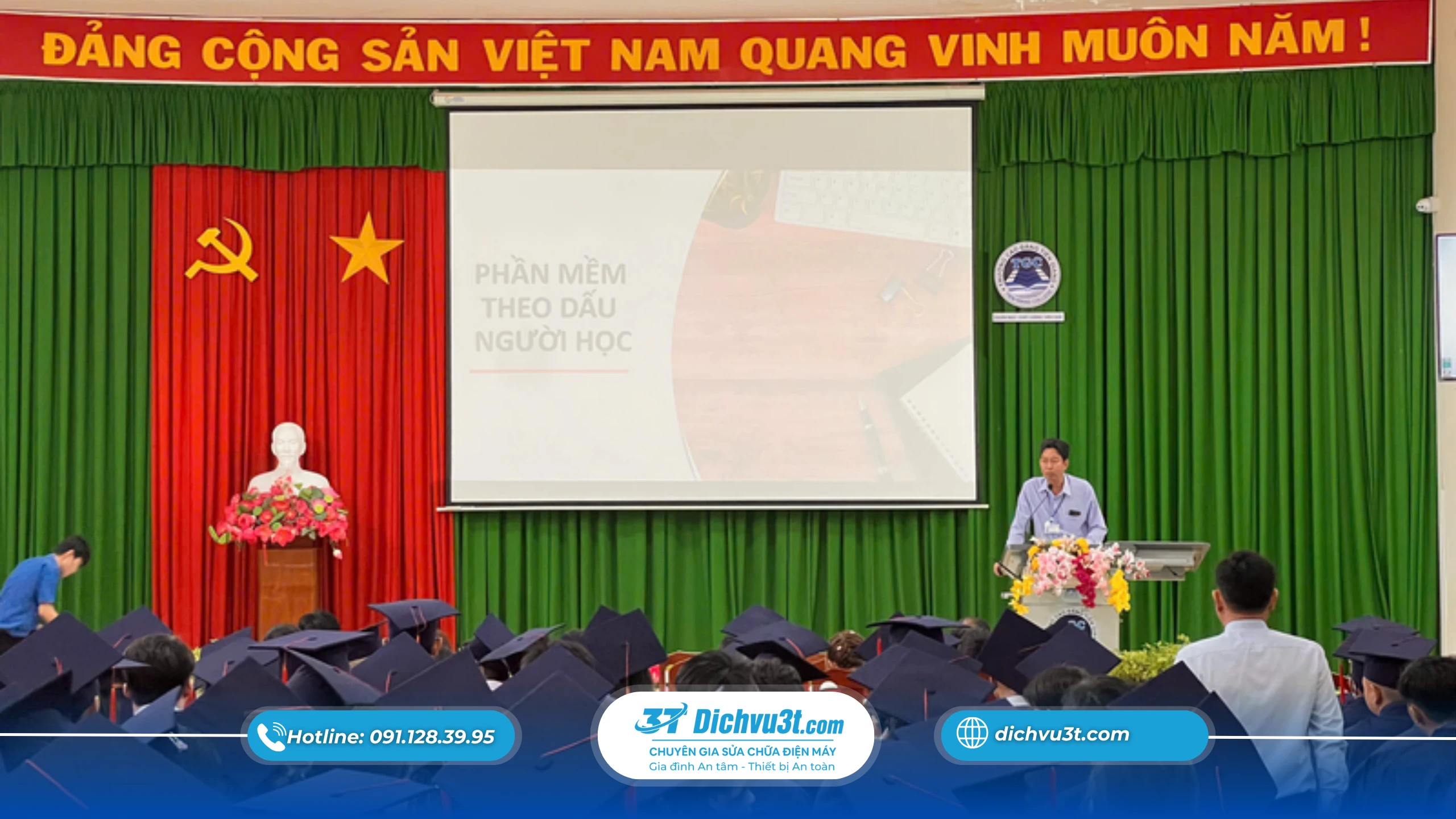 Dichvu3t.com đồng hành cùng sinh viên tại Lễ Tốt Nghiệp Trường Cao đẳng Tiền Giang