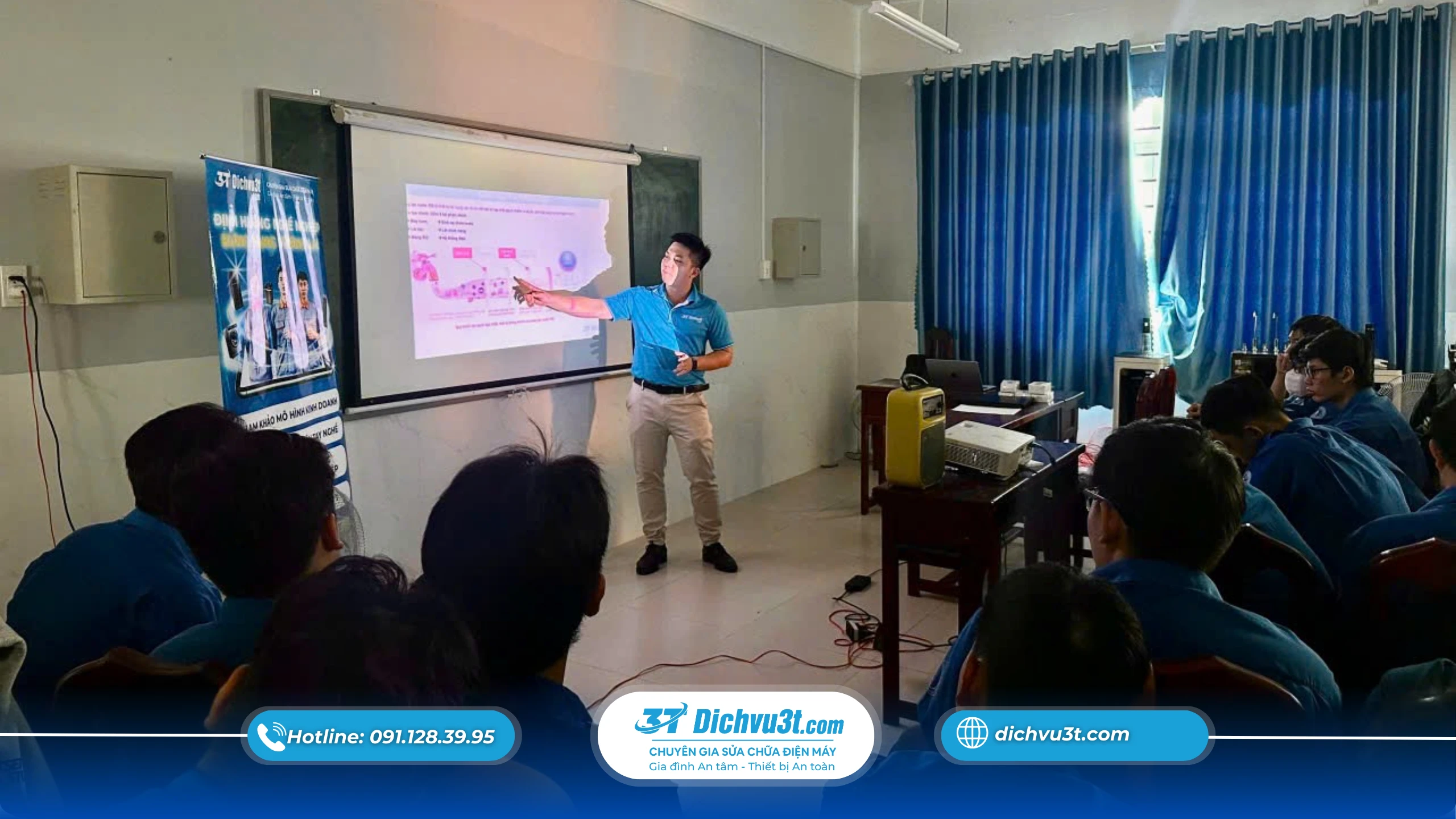 Dichvu3T.com phối hợp cùng Trường Cao Đẳng Cộng Đồng Đồng Tháp tổ chức buổi chia sẻ kiến thức ngành điện lạnh – điện tử