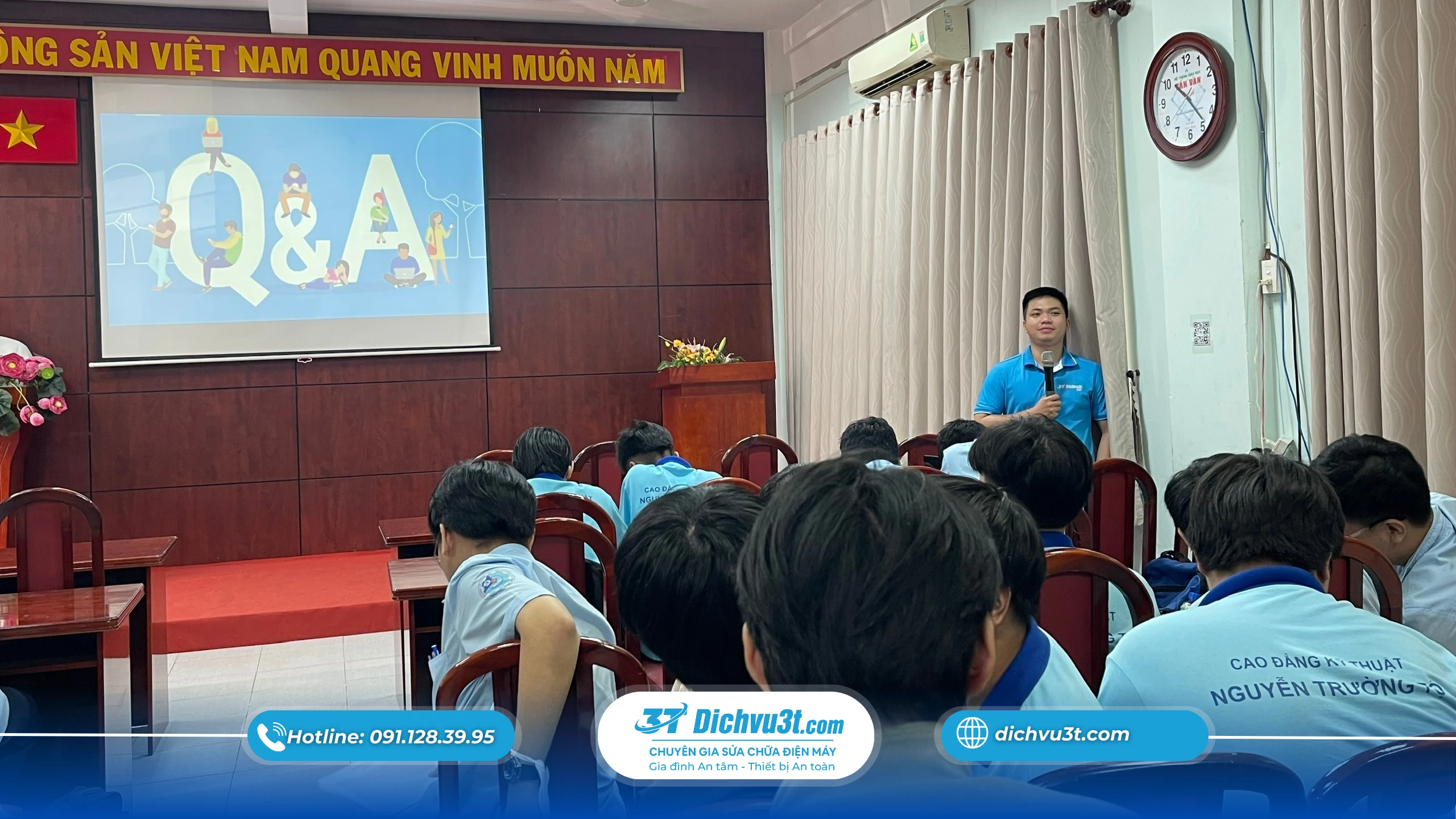 Dichvu3T.com hợp tác cùng trường Cao Đẳng Nguyễn Trường Tộ đào tạo kỹ thuật điện lạnh – điện tử 