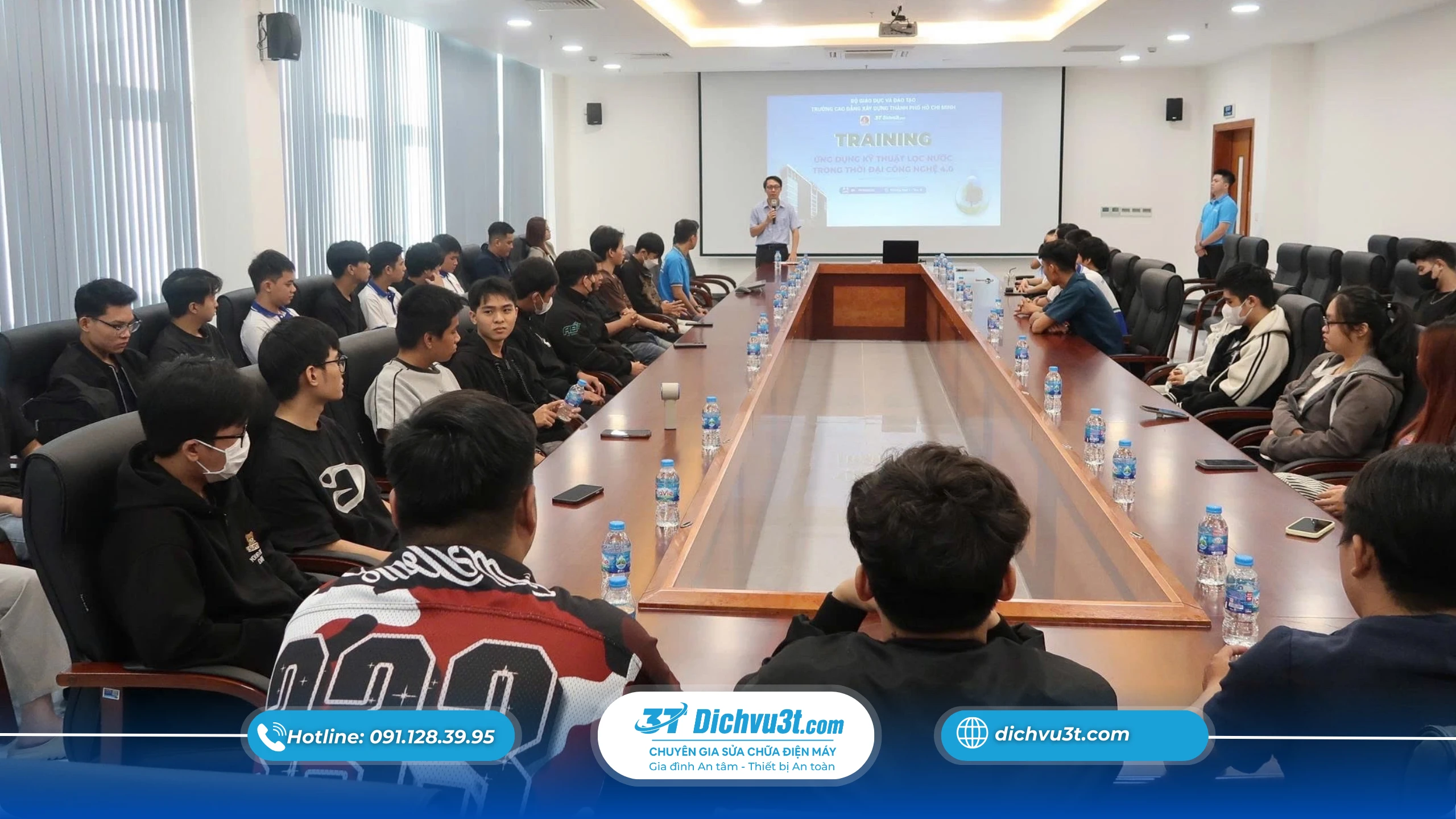 Dichvu3T.com hợp tác cùng Trường Cao đẳng Xây dựng TP.HCM trong chương trình đào tạo kỹ thuật lọc nước 4.0