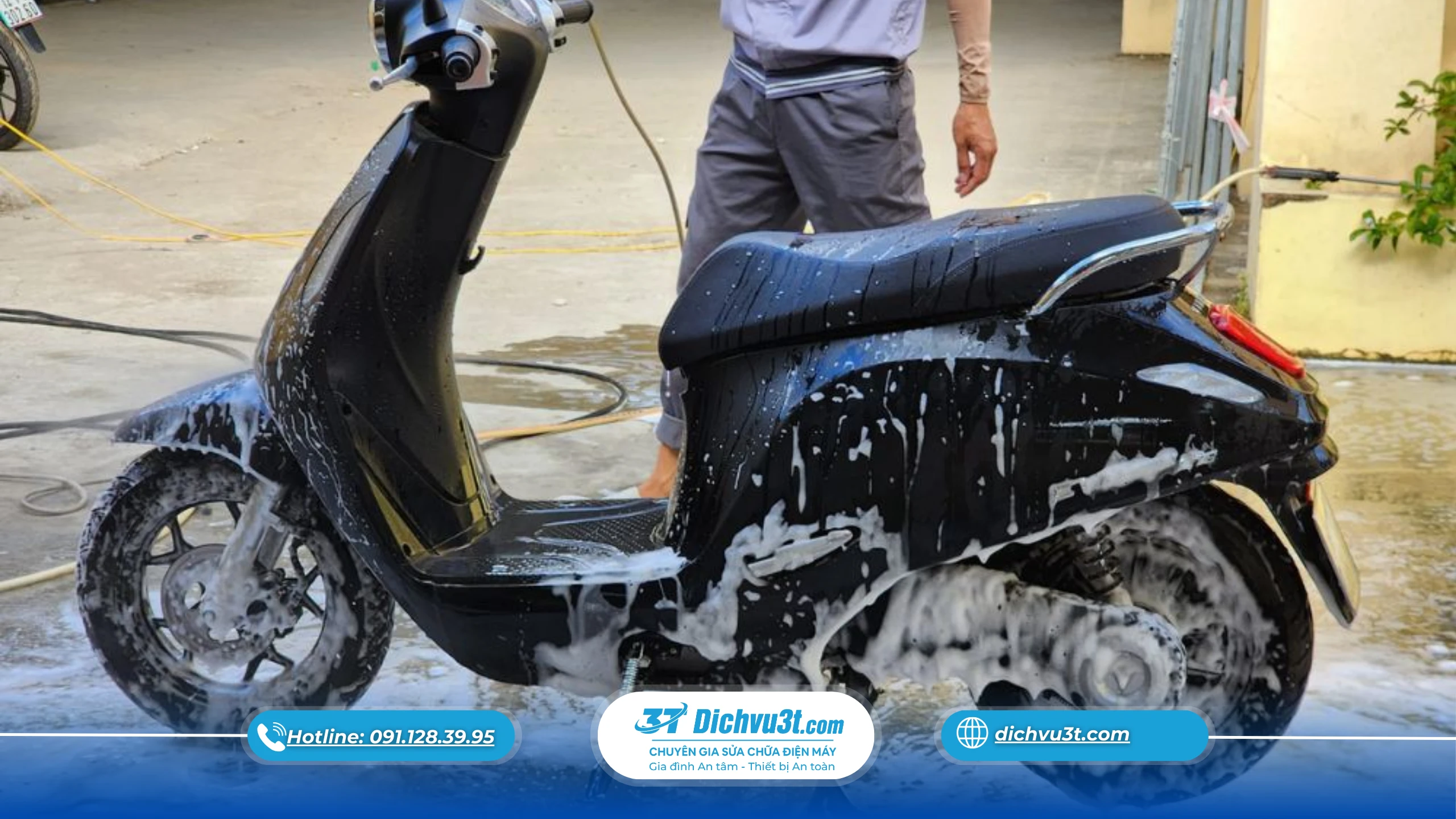 vệ sinh xe điện đúng cách