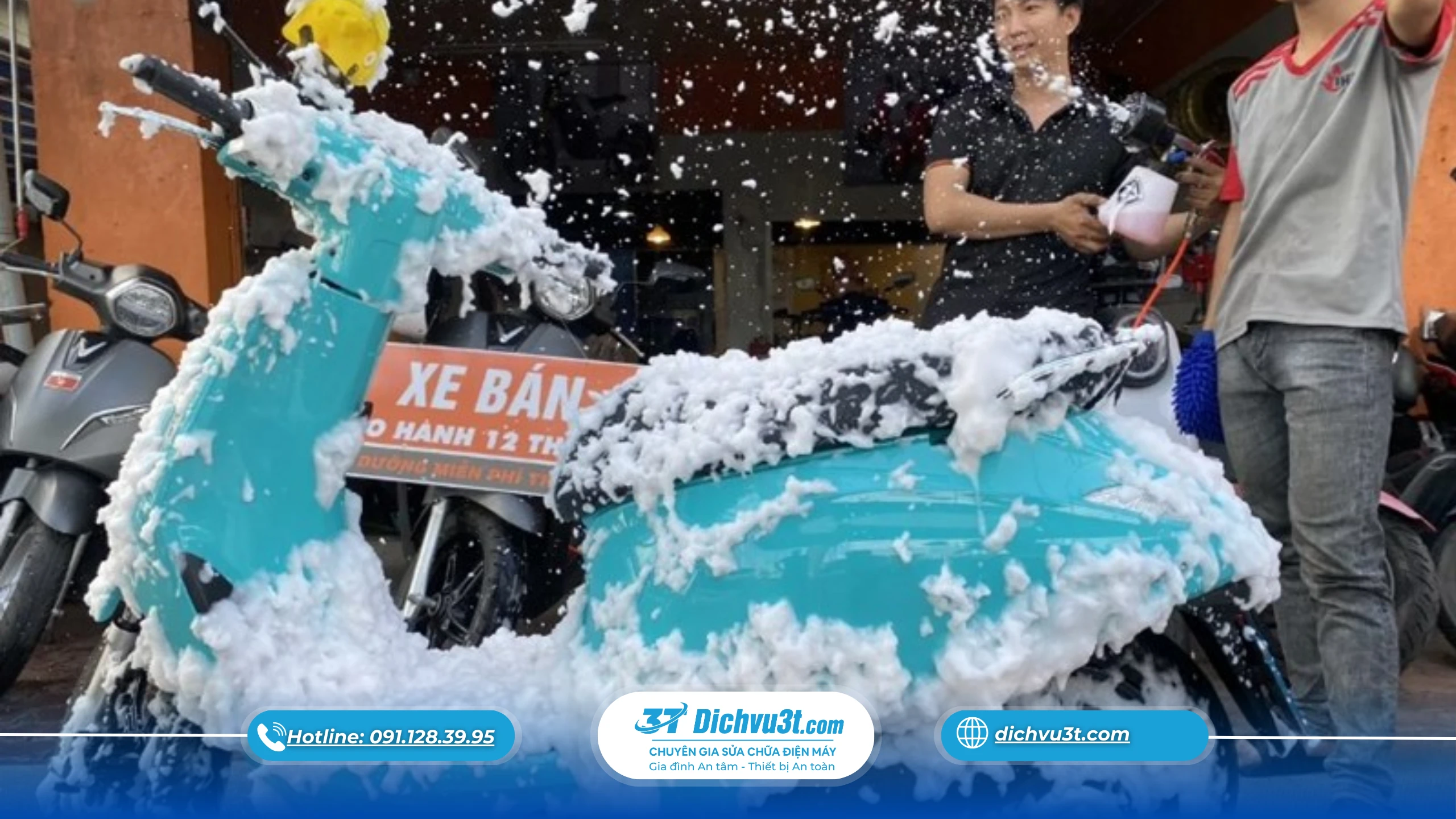 vệ sinh xe điện đúng cách