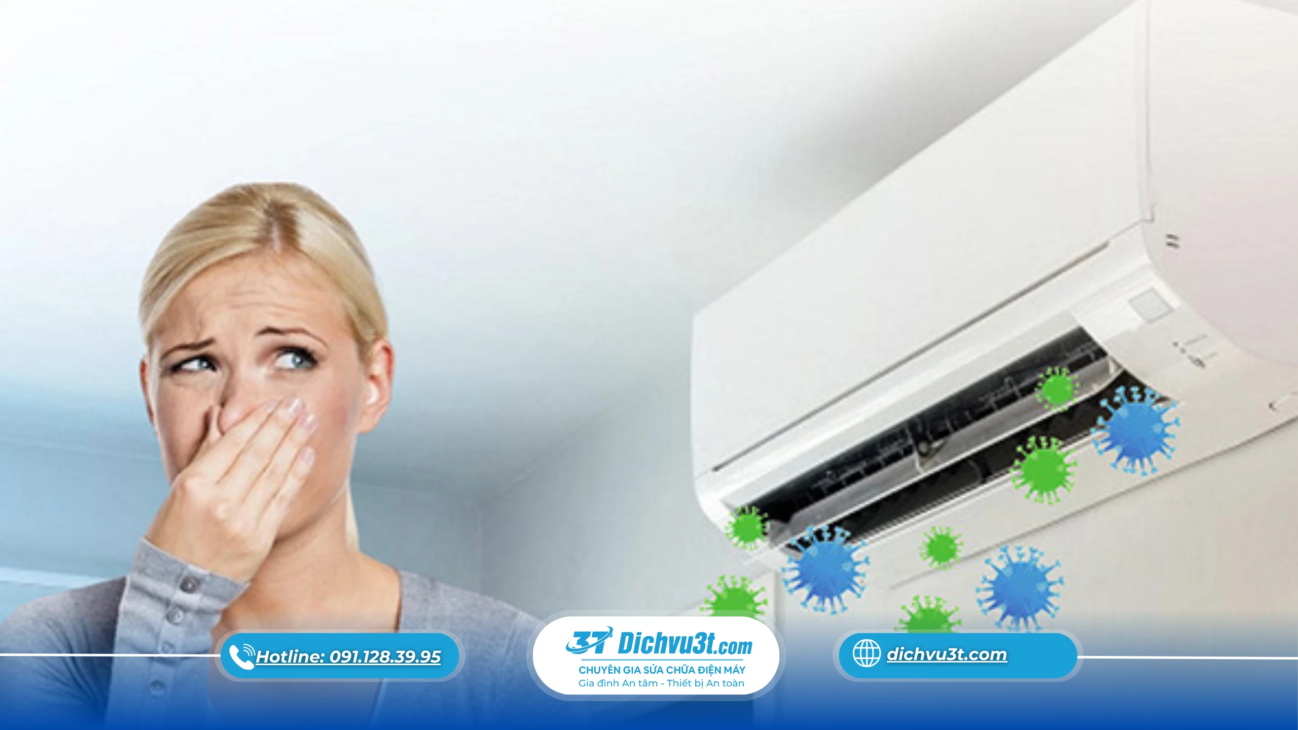 Điều hòa có mùi hôi