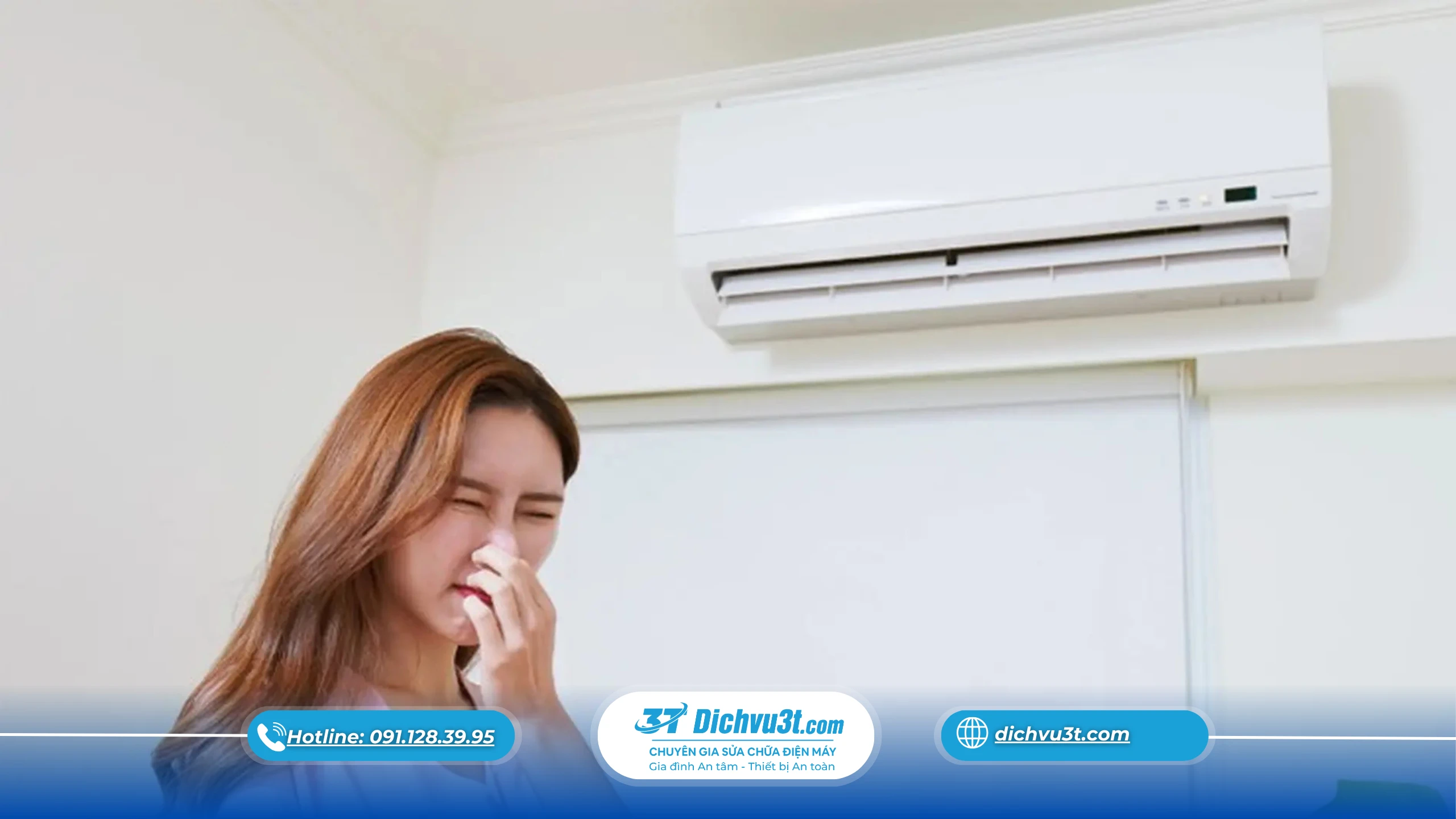 Điều hòa có mùi hôi