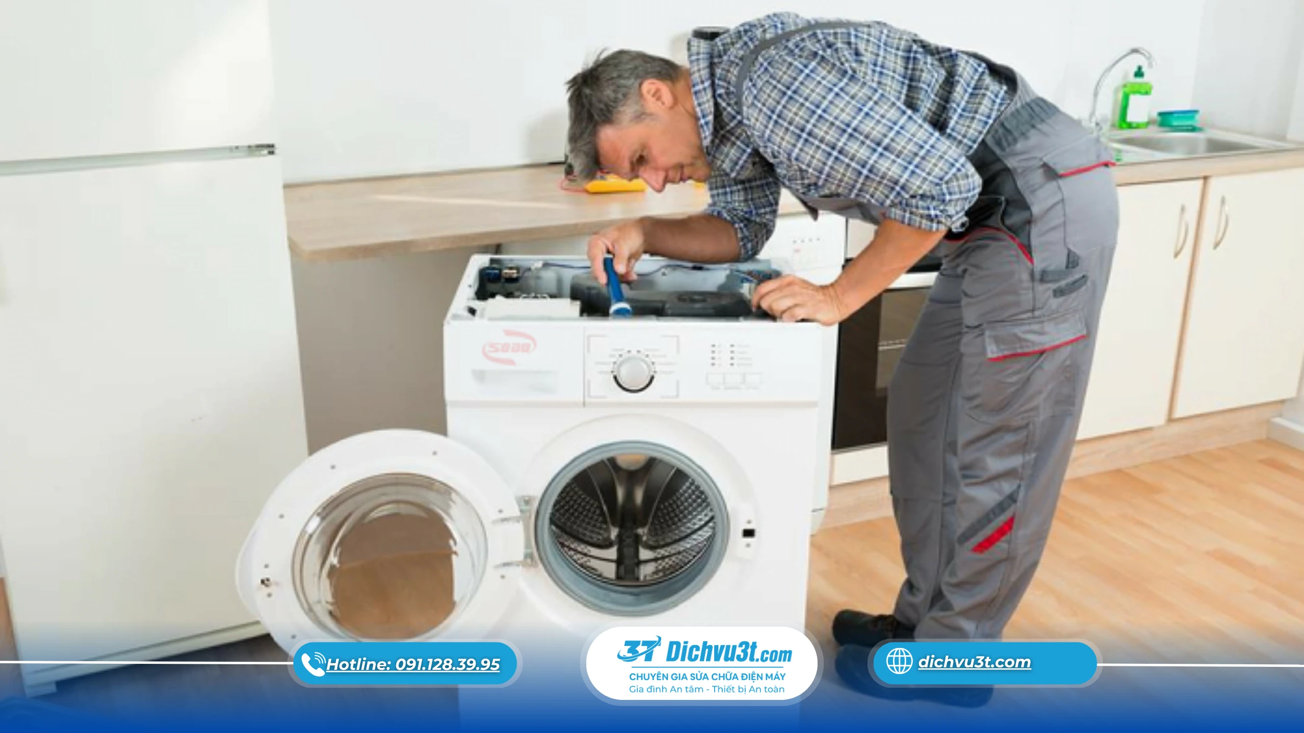 máy giặt bị rò điện.