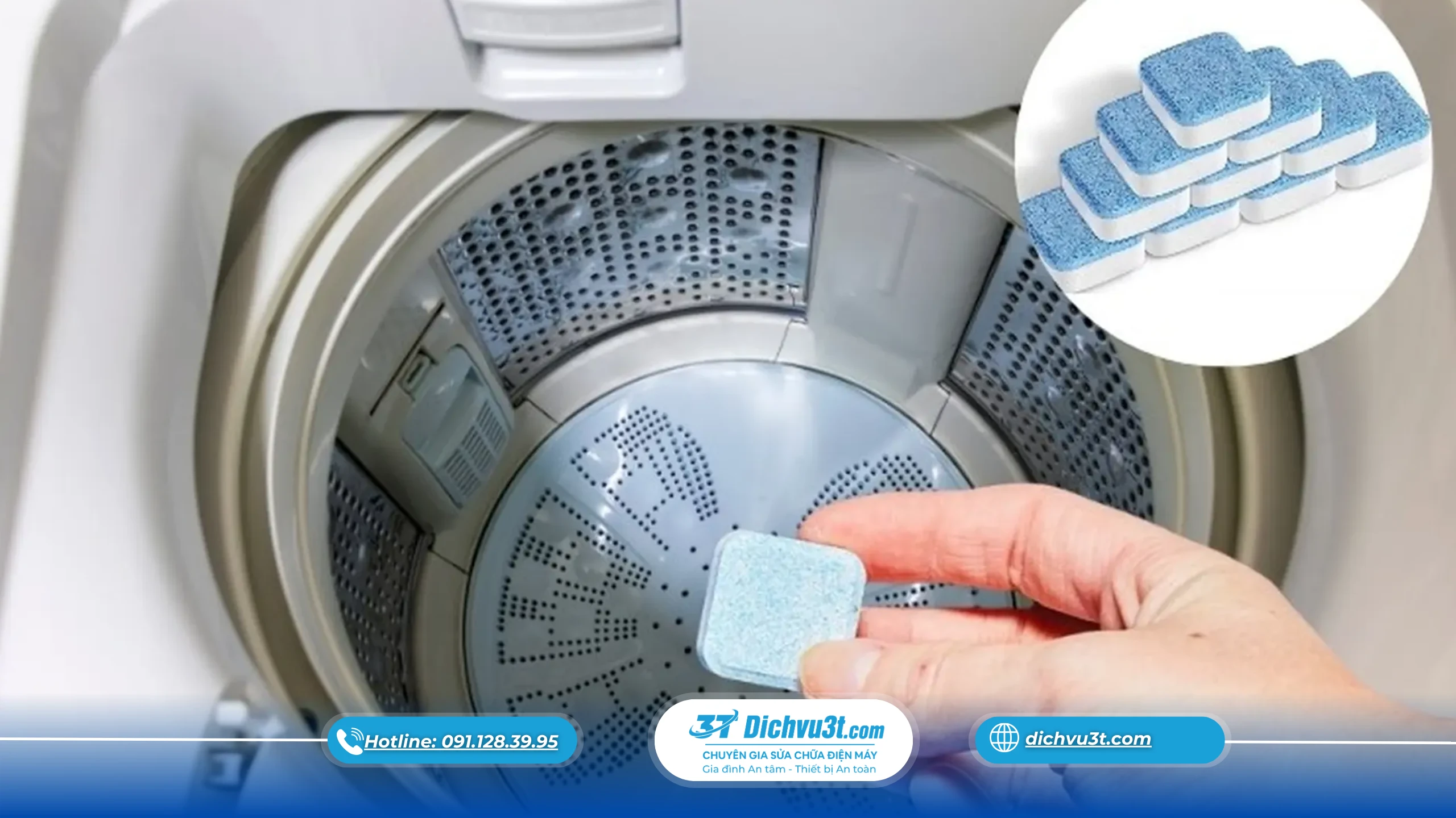 hướng dẫn vệ sinh ngăn chứa nước giặt
