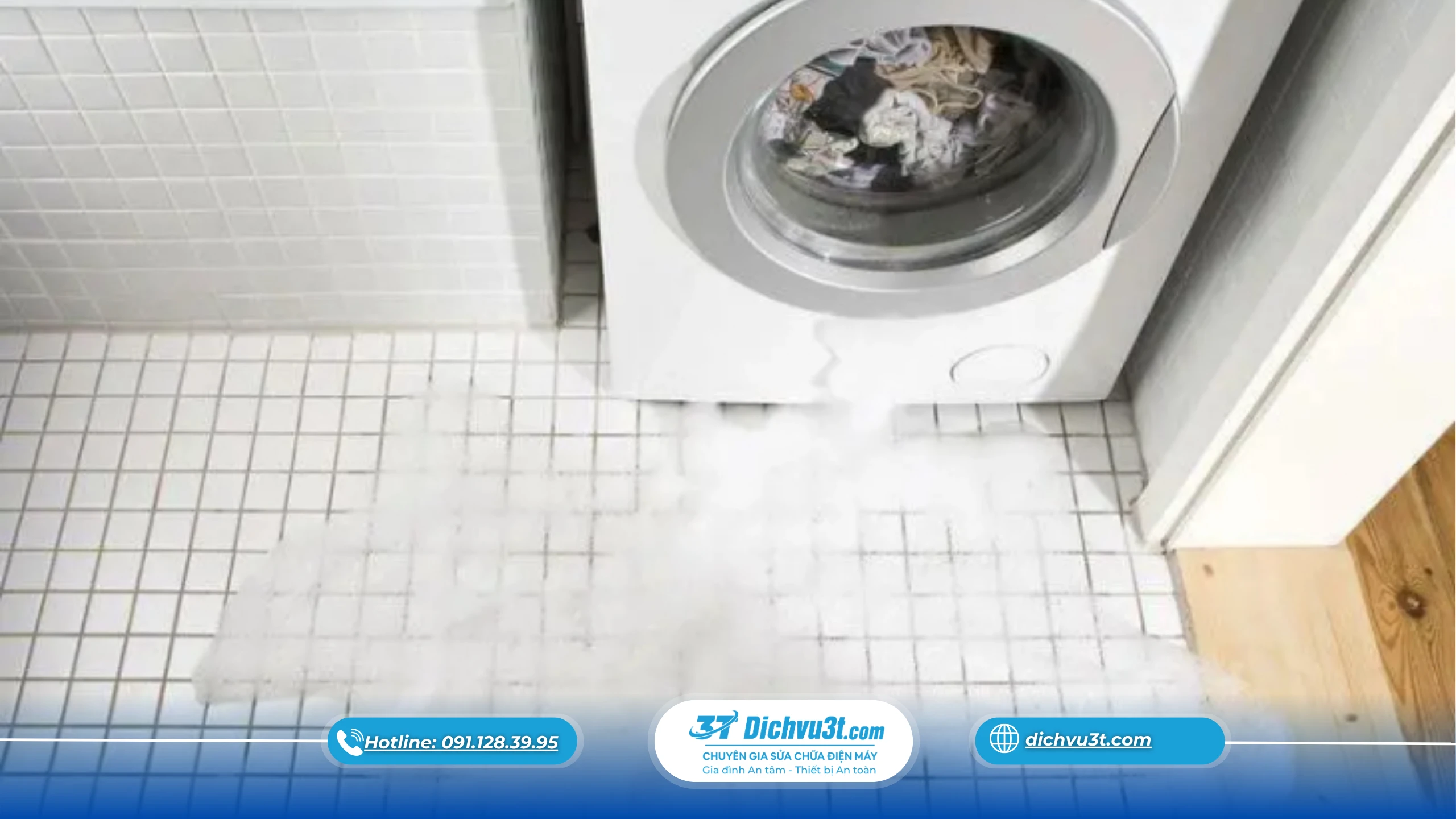 Máy giặt bị chảy nước ra sàn: Nguyên nhân và cách sửa