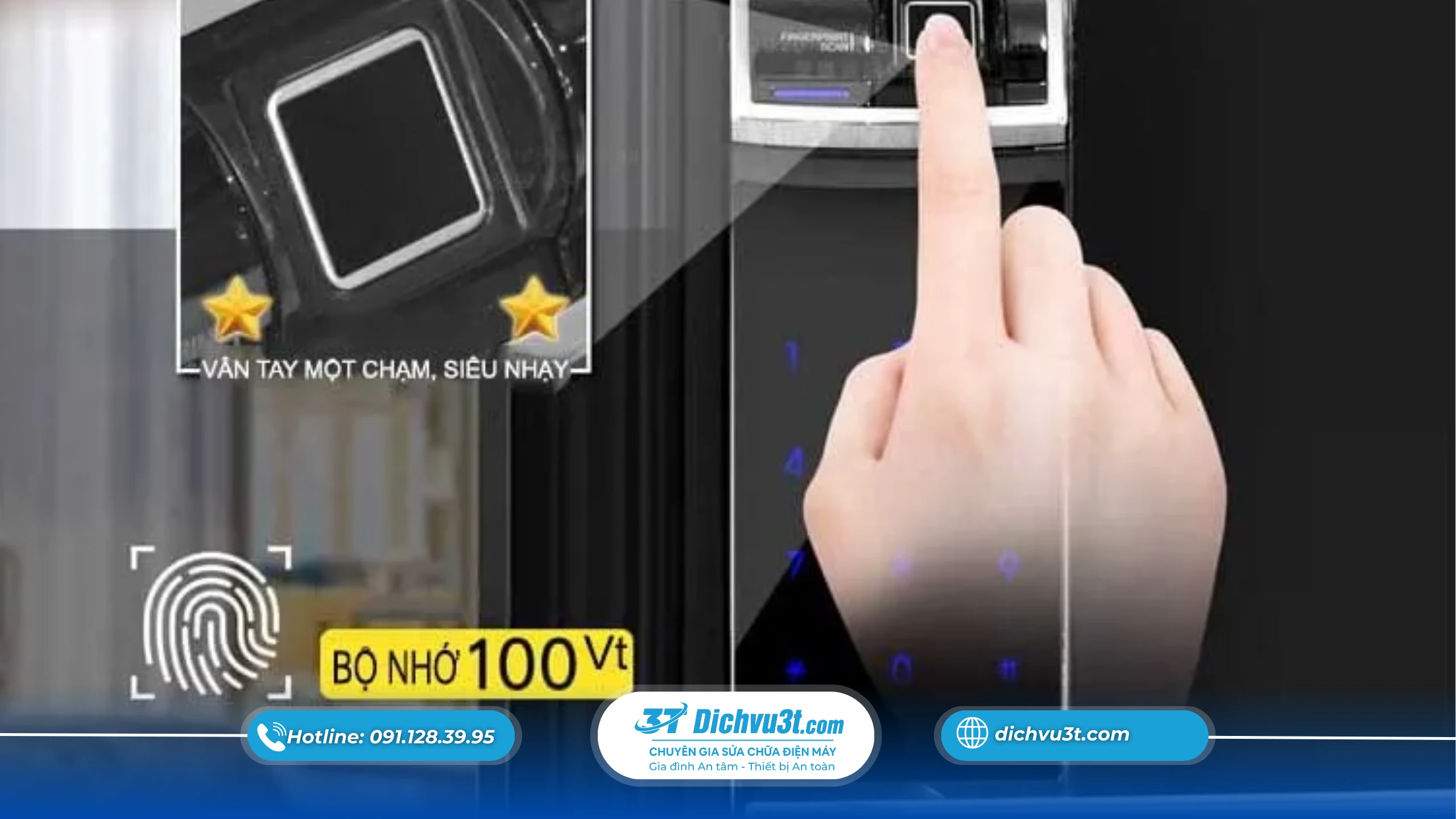 Với mẫu khóa vân tay hoặc khuôn mặt tích hợp thẻ từ