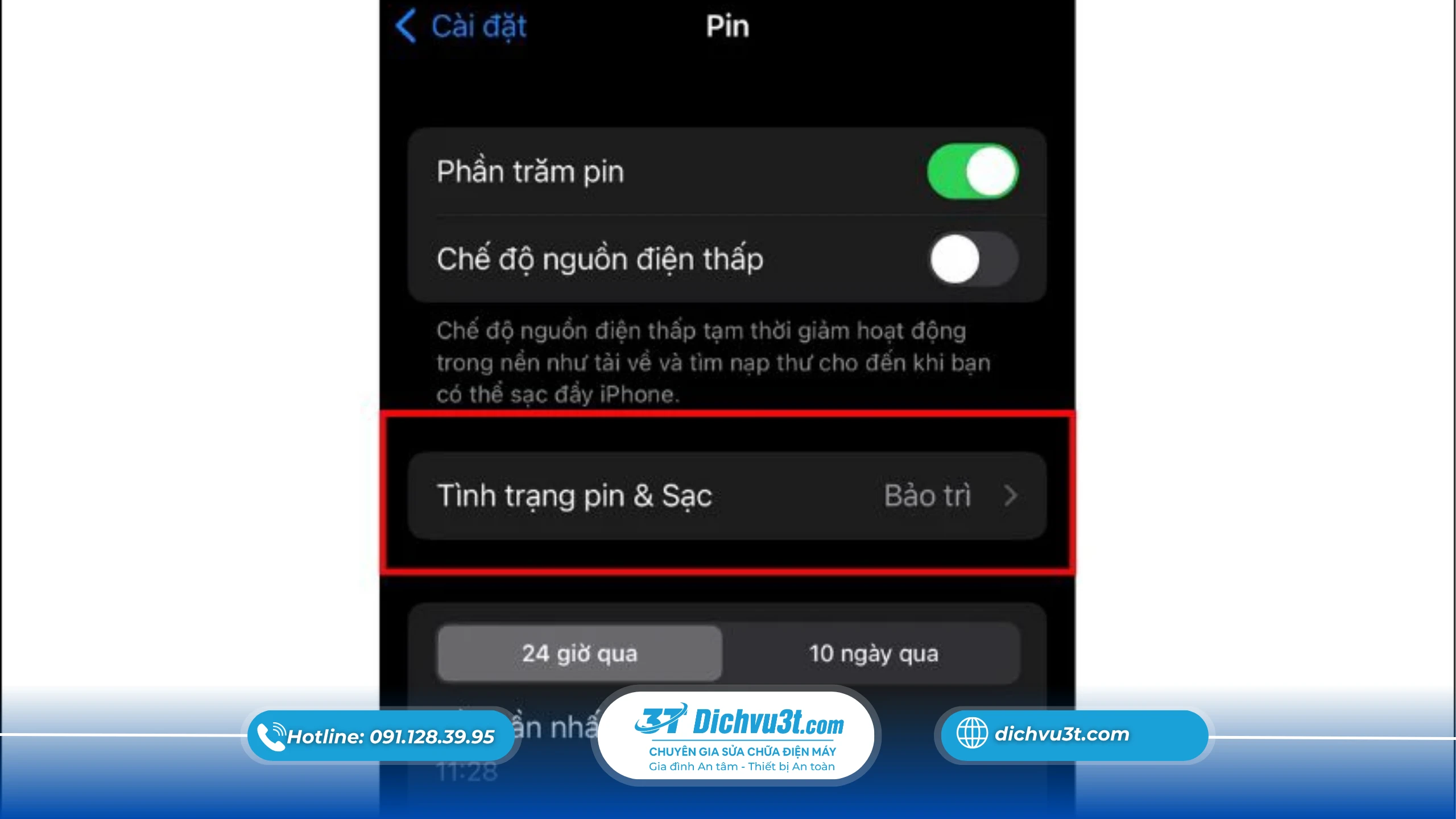 Cách kiểm tra pin iPhone chính hãng, có bị chai hay không