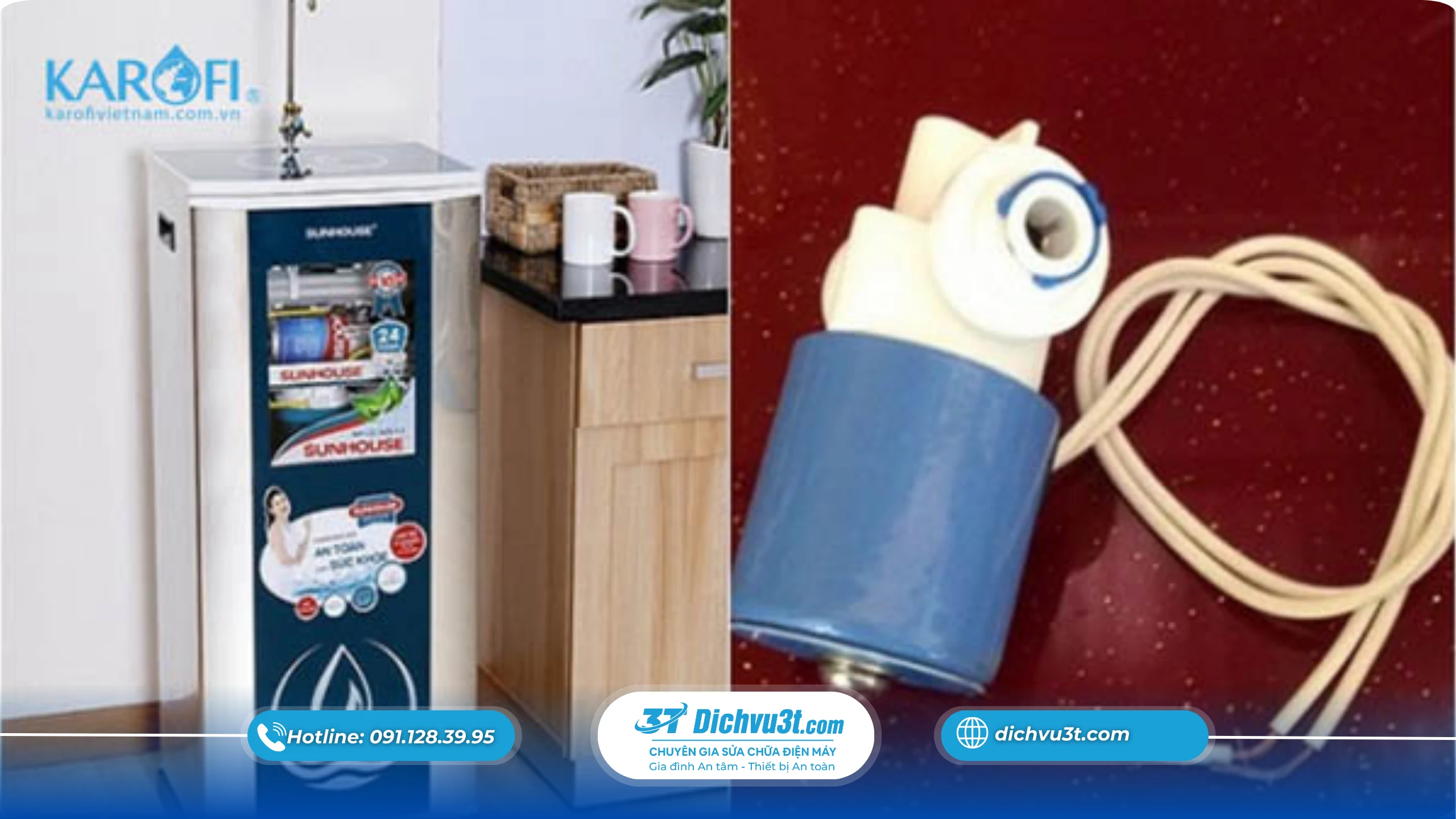 Dấu hiệu máy lọc nước kêu to, rung lắc mạnh