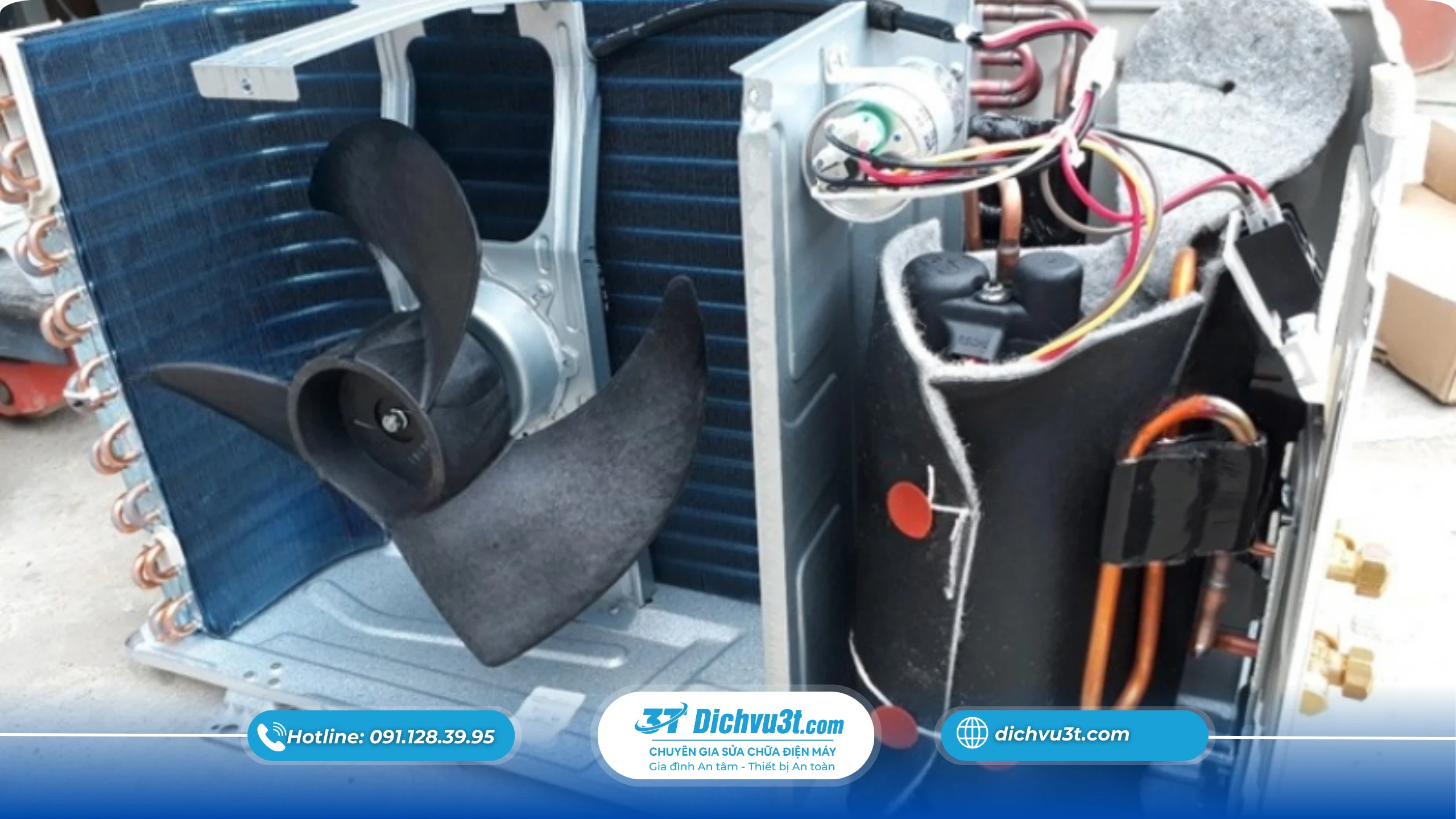 Sự cố điện nguồn và tụ điện – Nguyên nhân hàng đầu khiến cục nóng điều hòa không chạy