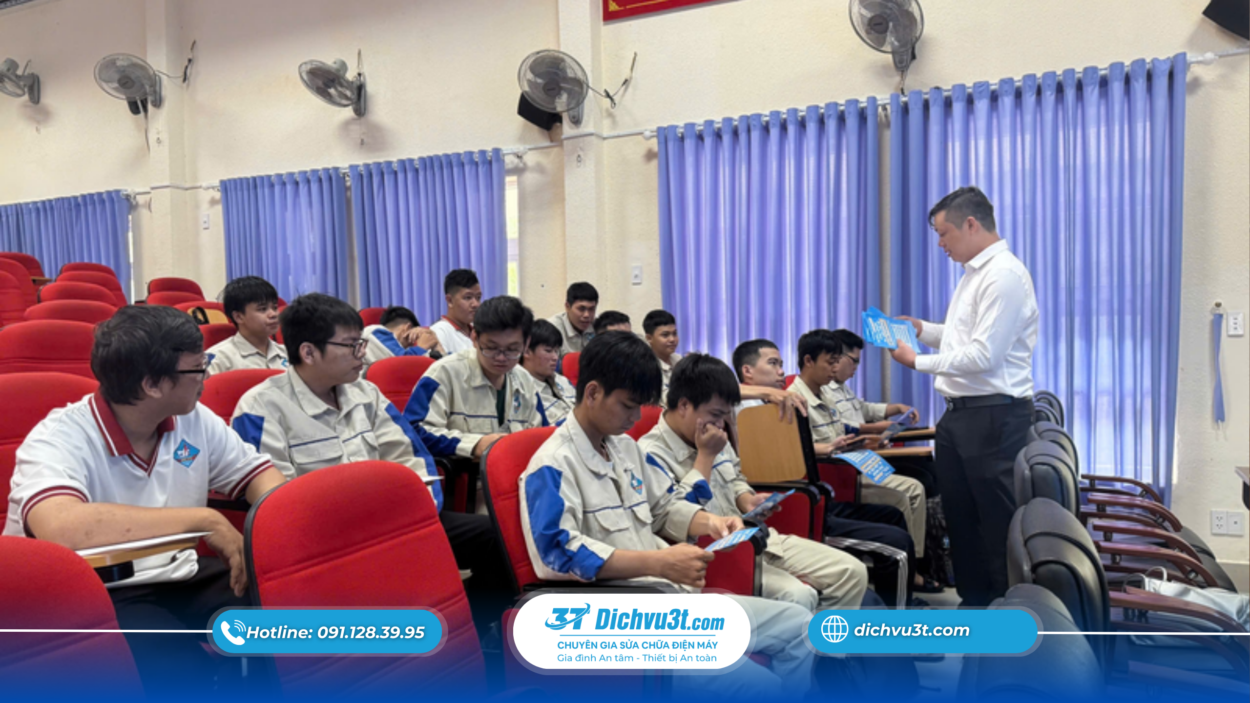 You are currently viewing Trường Cao đẳng Kỹ thuật, Công nghệ Bà Rịa Vũng Tàu – Cơ sở 1 và Công ty Dịch vụ 3T phối hợp đào tạo lý thuyết cùng thực hành cho học viên