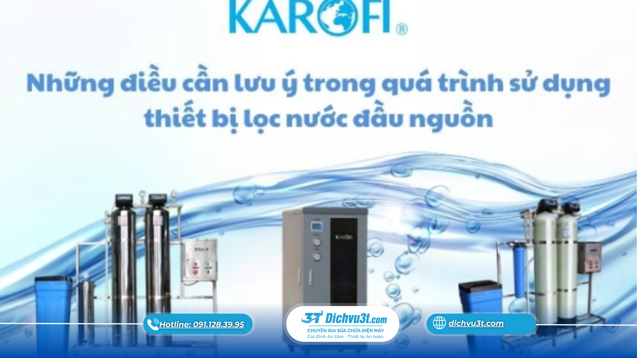 Các vị trí lắp đặt máy lọc nước tổng đầu nguồn