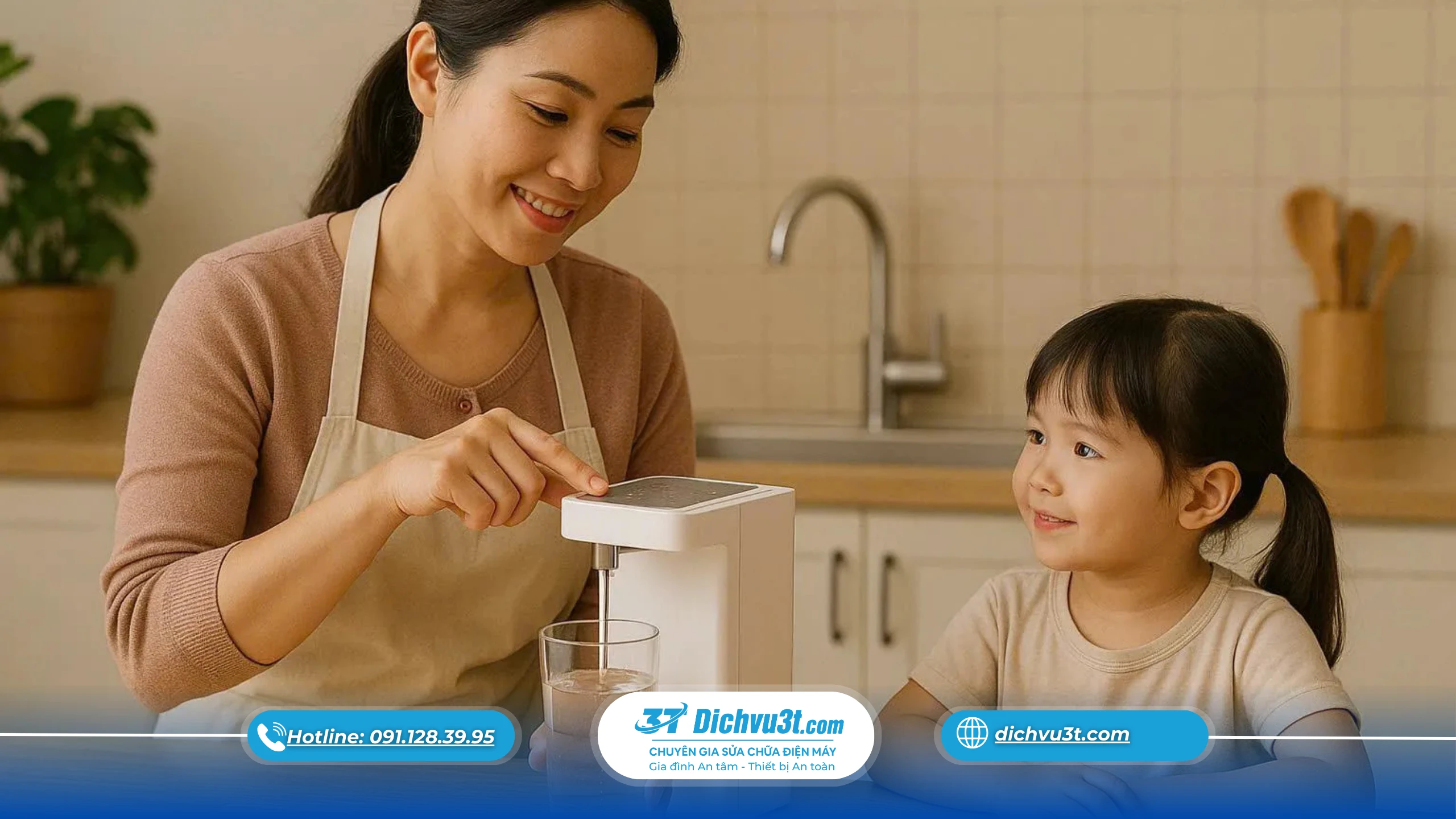 máy lọc nước an toàn cho trẻ nhỏ