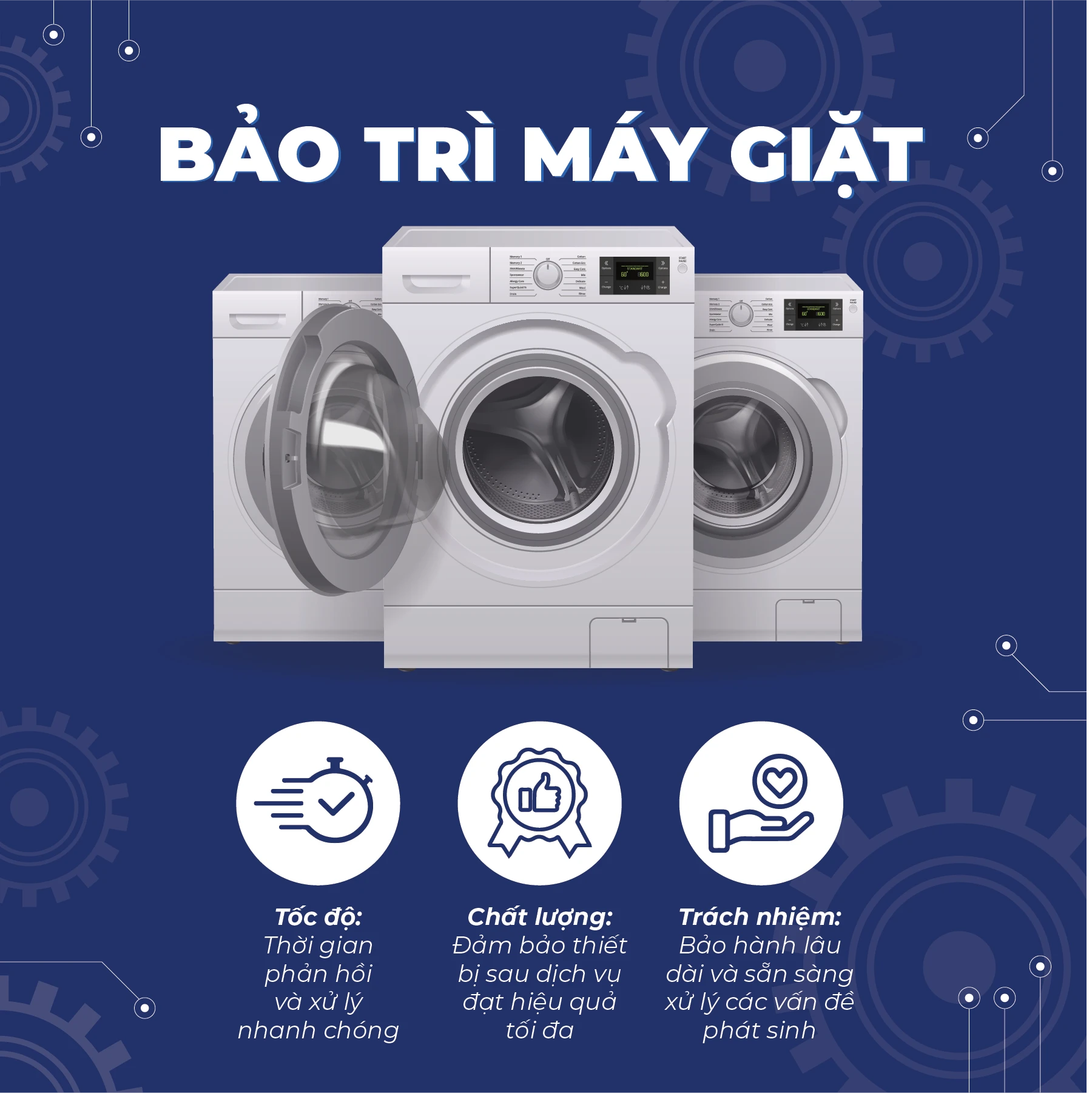 Bảo trì máy giặt - máy sấy