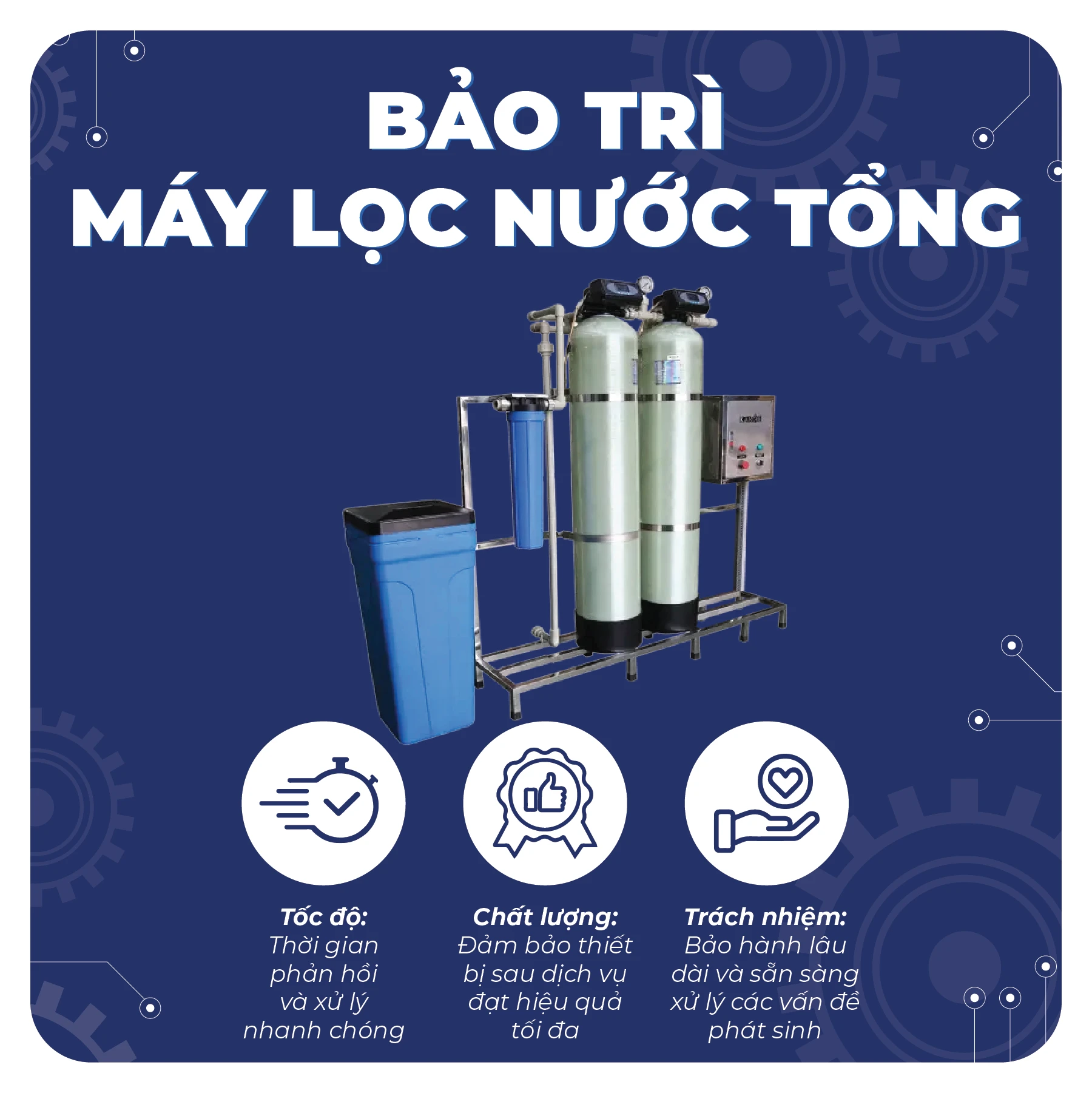 Bảo trì bảo dưỡng máy lọc nước tổng