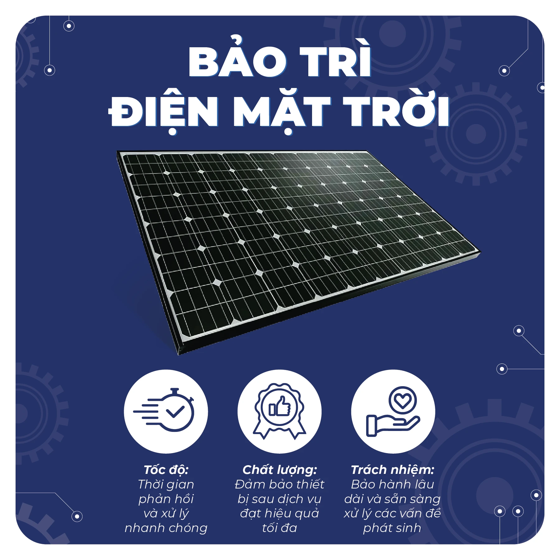 Bảo trì bảo dưỡng điện mặt trời