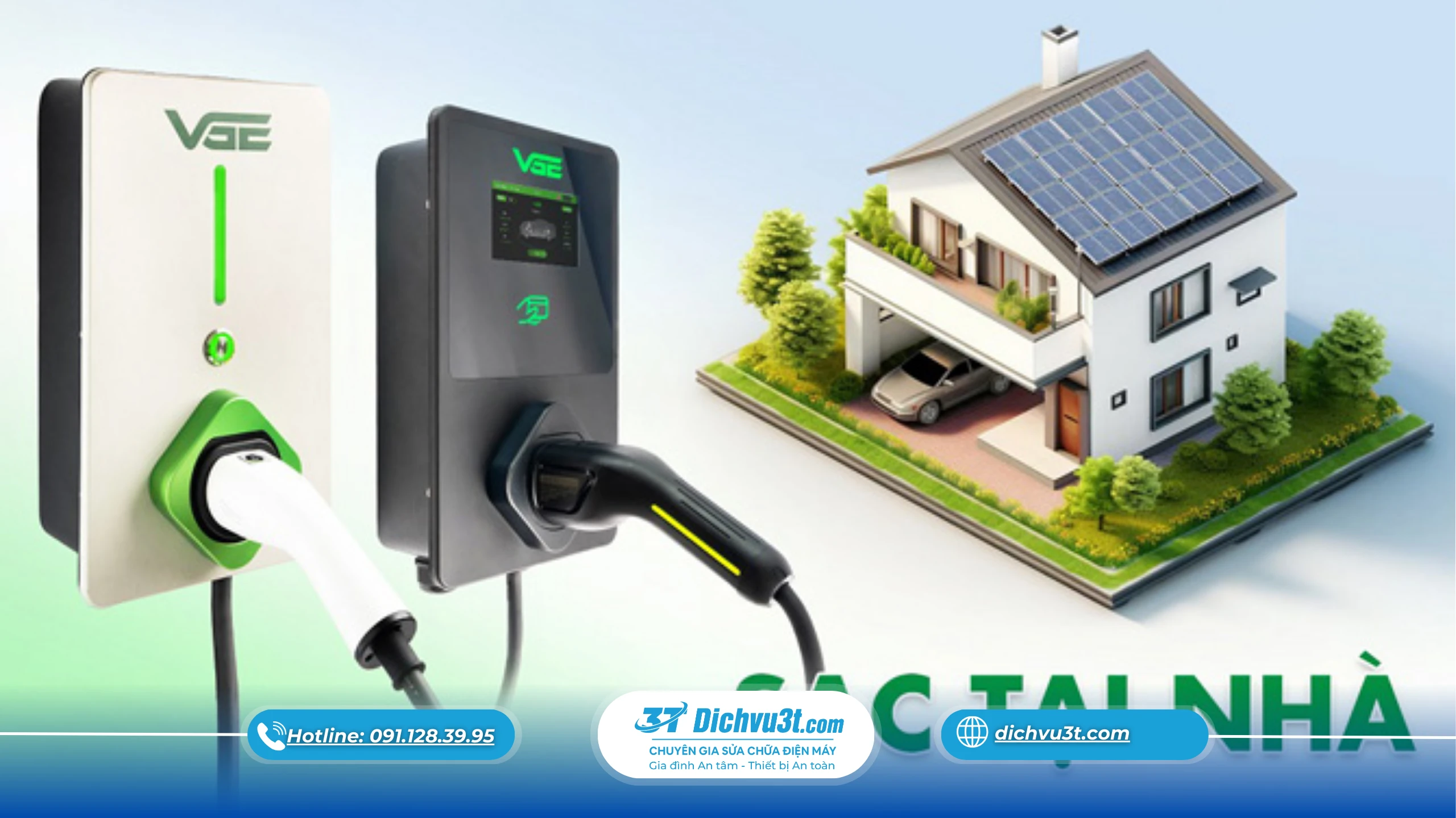 lắp đặt trạm sạc xe điện tại nhà