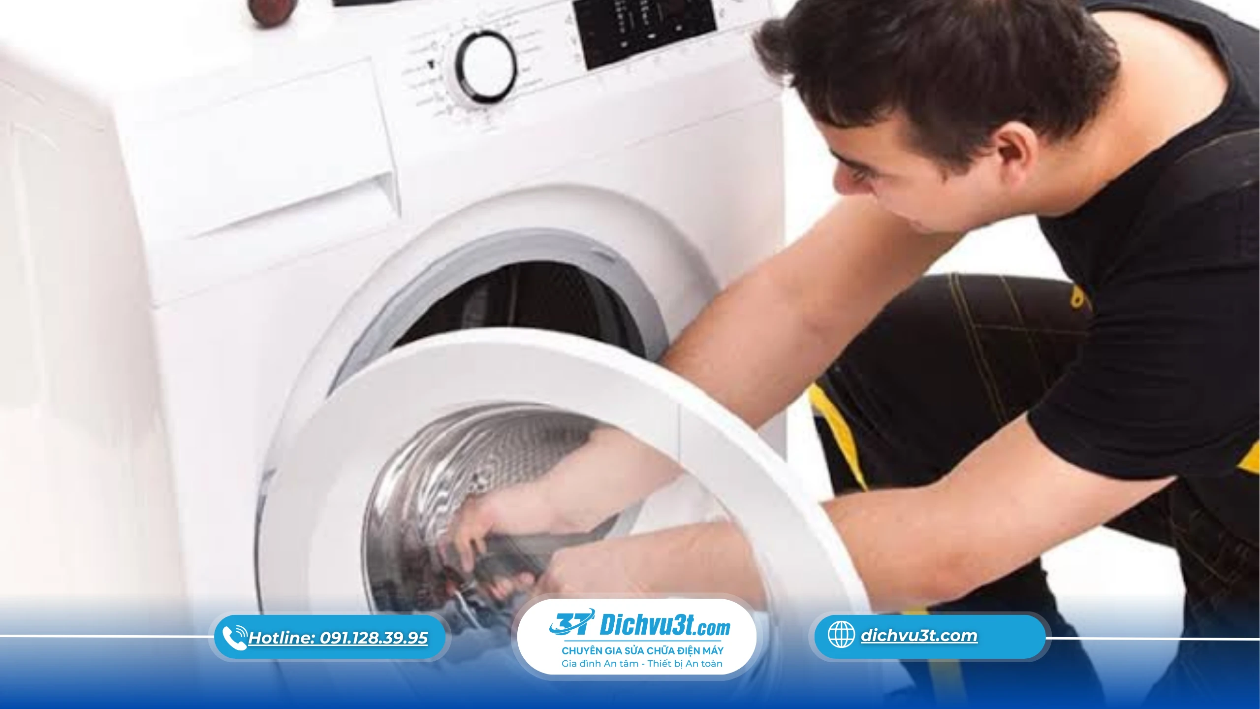 máy giặt sấy đồ không khô, nguyên nhân máy giặt sấy không khô, cách xử lý máy giặt sấy không khô, Dịch Vụ 3T