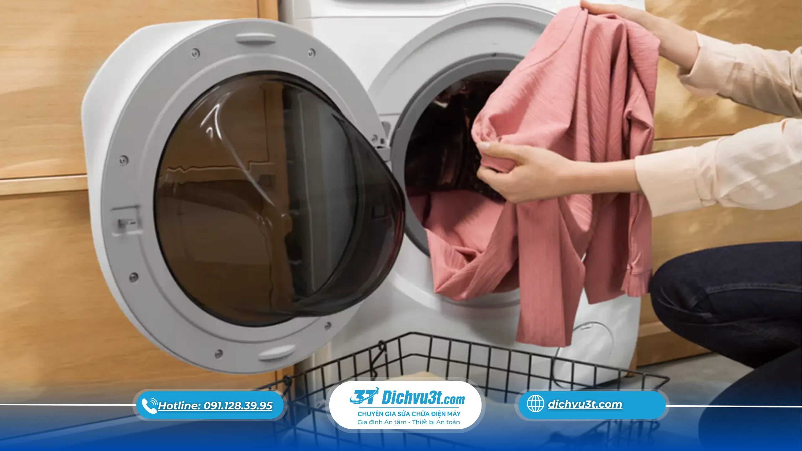 máy giặt sấy đồ không khô, nguyên nhân máy giặt sấy không khô, cách xử lý máy giặt sấy không khô, Dịch Vụ 3T