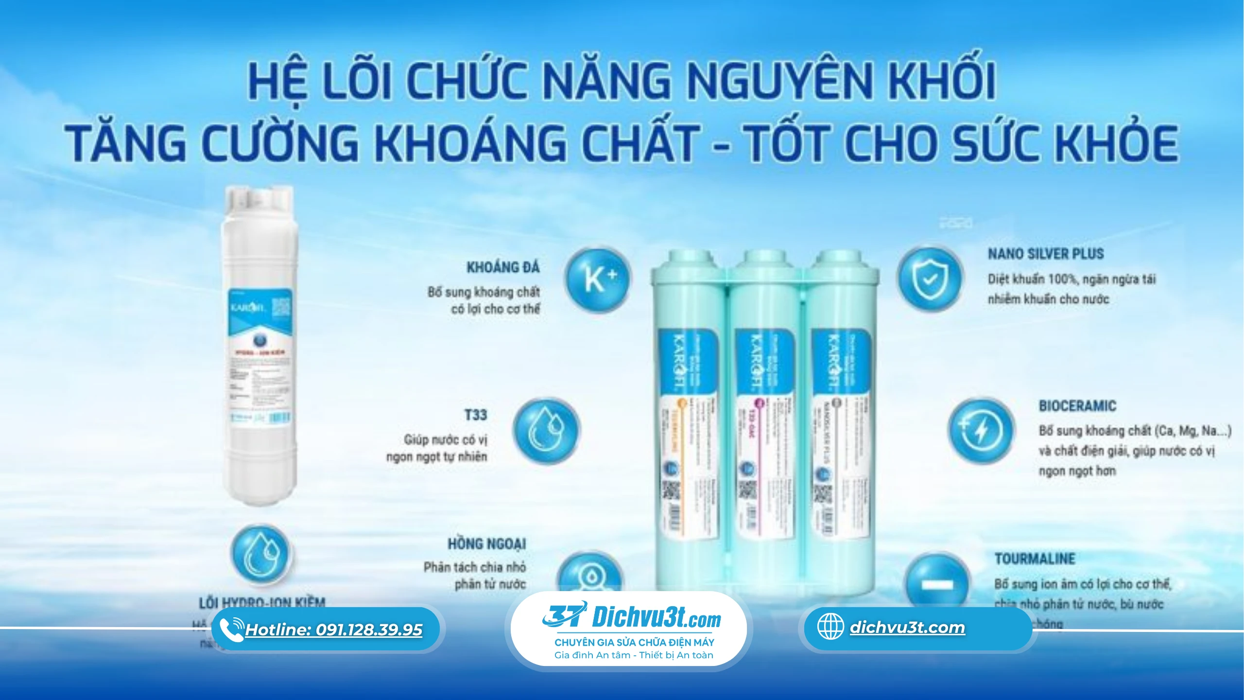 máy lọc nước Karofi RO F38, lõi máy lọc nước Karofi, lắp đặt máy lọc nước tại nhà, Dịch Vụ 3T