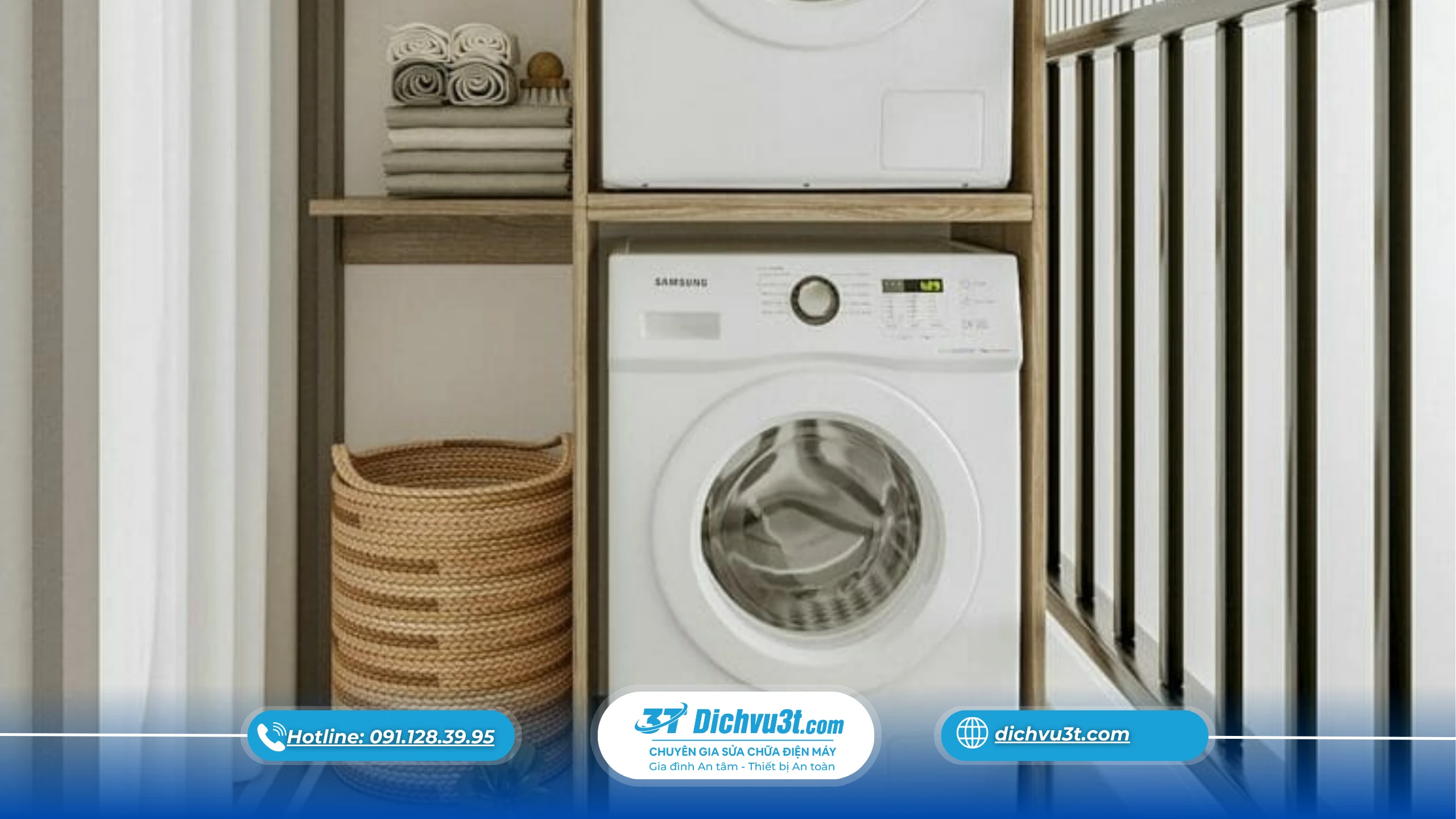 decor góc máy giặt, máy giặt đẹp, không gian giặt giũ, Dịch Vụ 3T