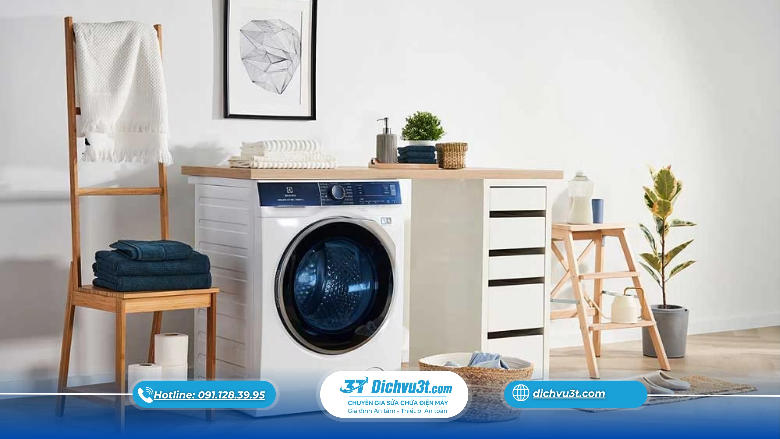 decor góc máy giặt, máy giặt đẹp, không gian giặt giũ, Dịch Vụ 3T