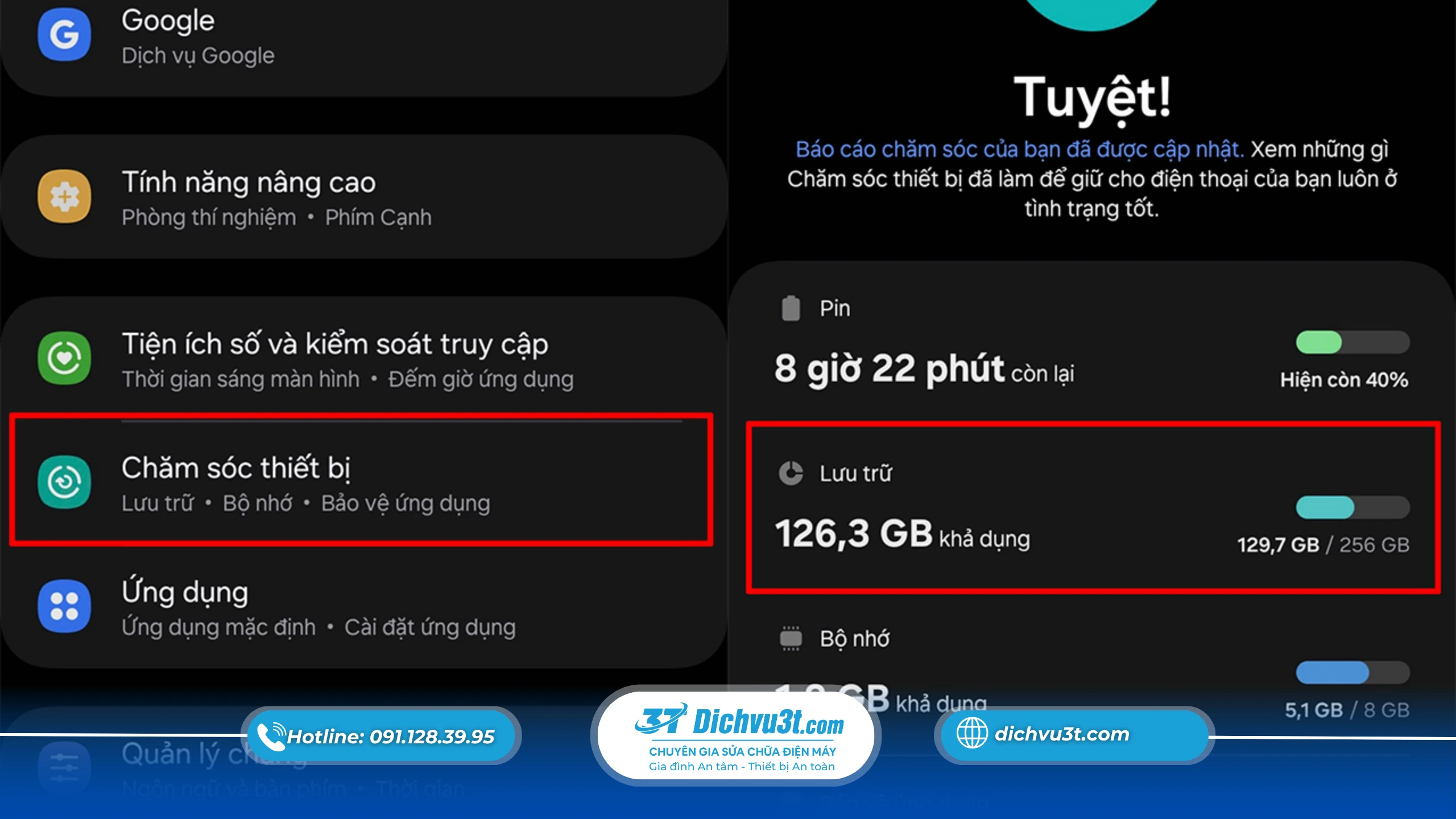 Bộ Nhớ Hệ Thống Đã Gần Đạt Giới Hạn