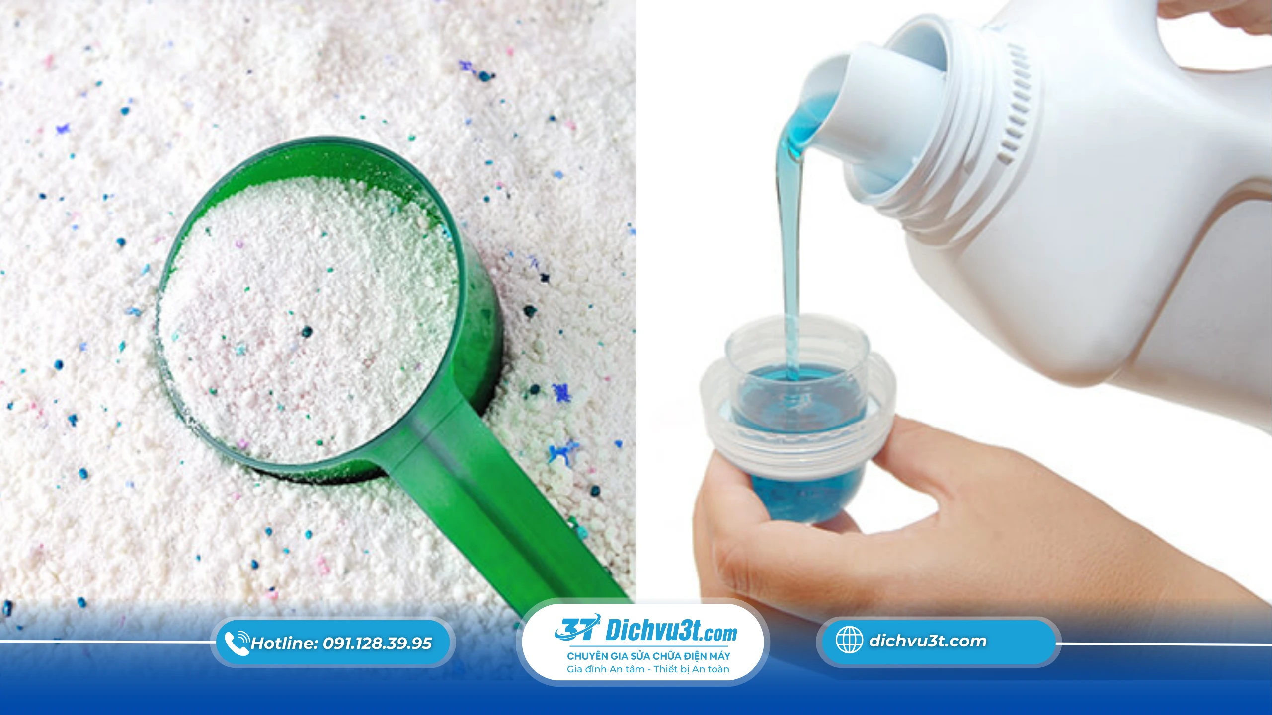 Nên dùng bột giặt hay nước giặt cho từng loại máy?