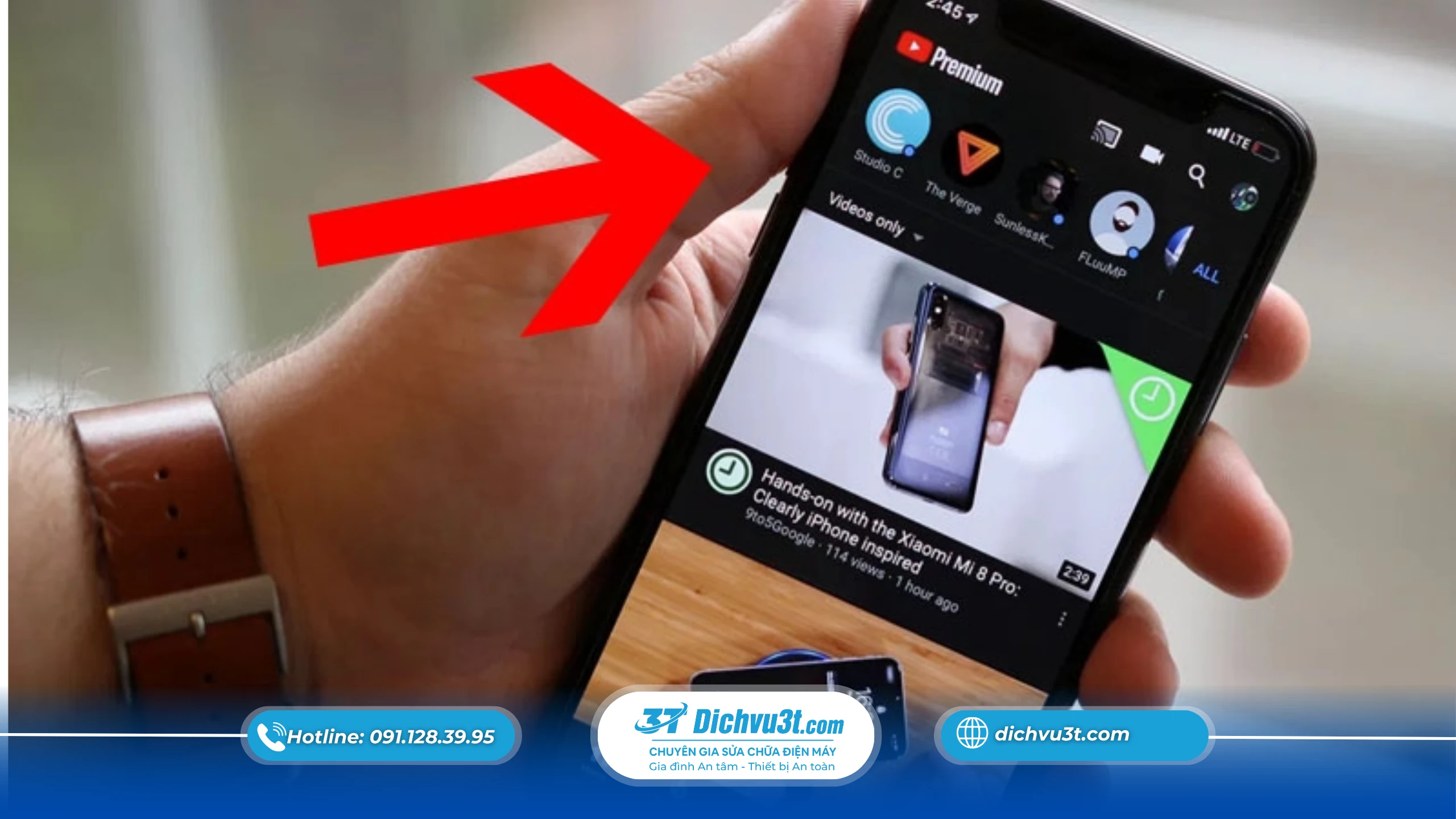 Dịch vụ sửa điện thoại uy tín tại Dichvu3t.com