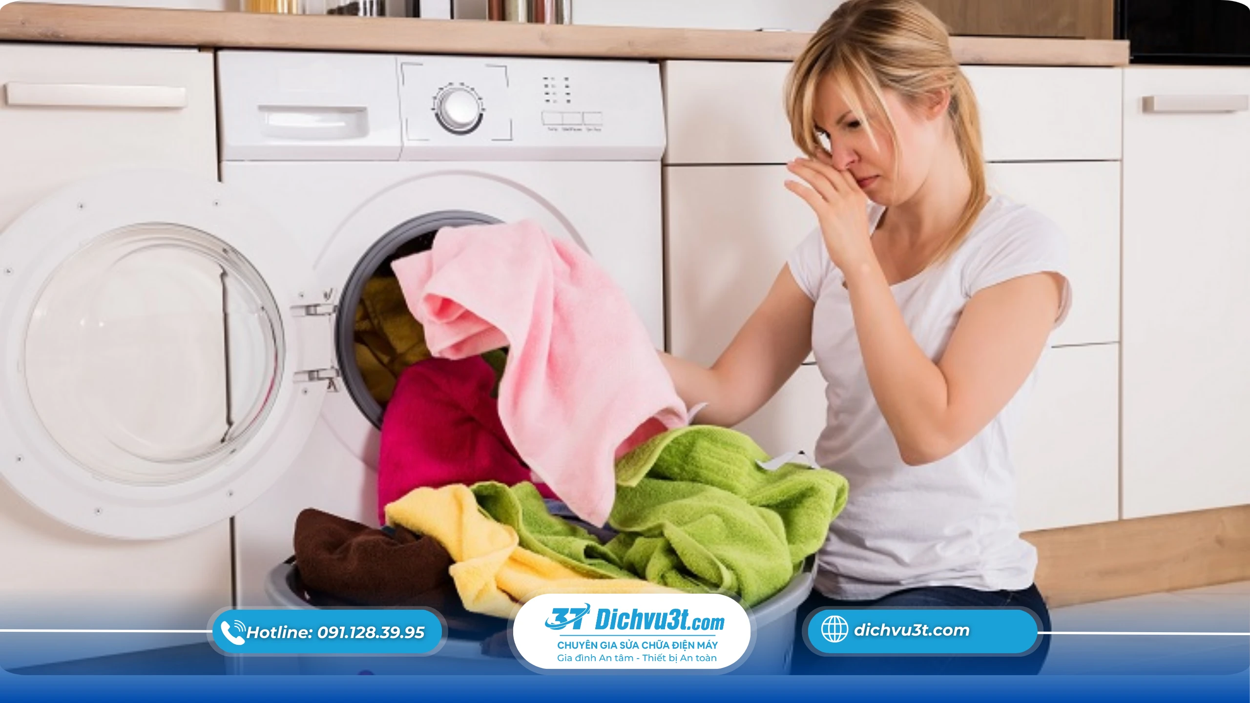 Máy giặt giặt không sạch, còn bám bột giặt