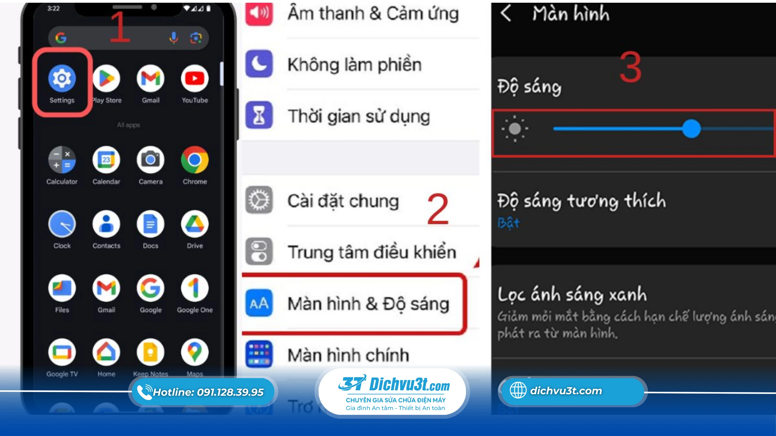 Giảm độ sáng màn hình hợp lý