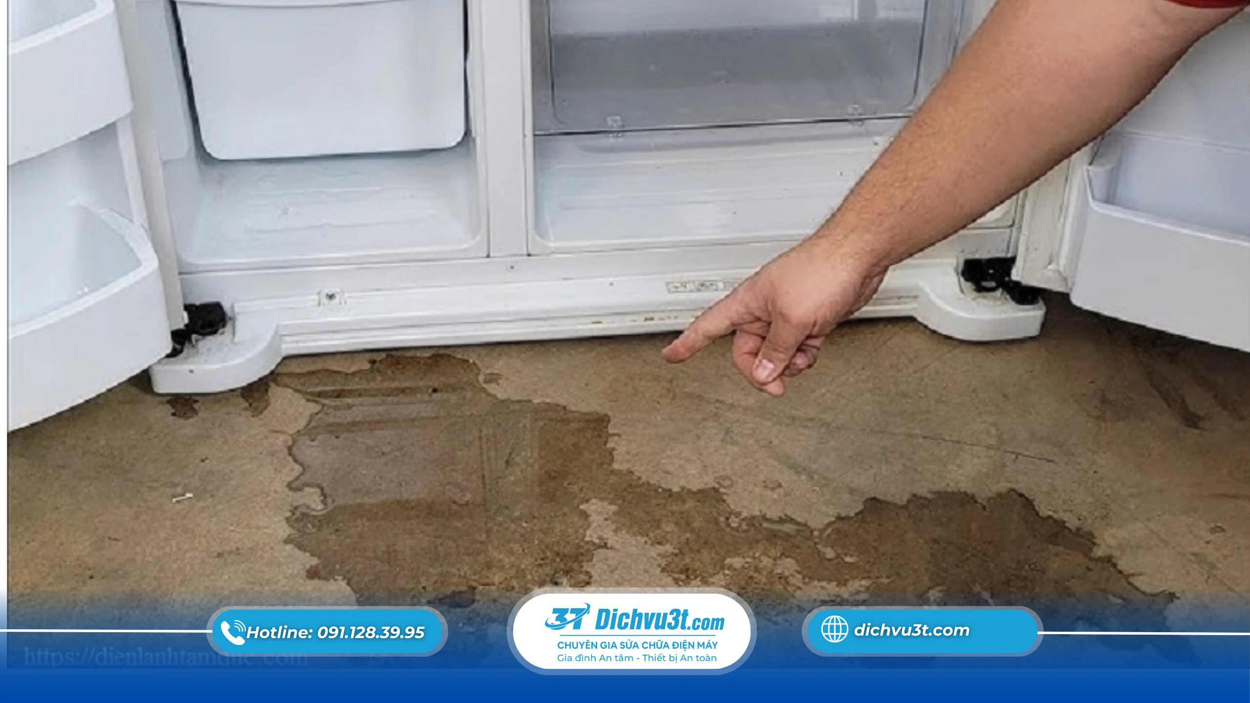 Tủ lạnh bị chảy nước dưới sàn – Vì sao xảy ra?