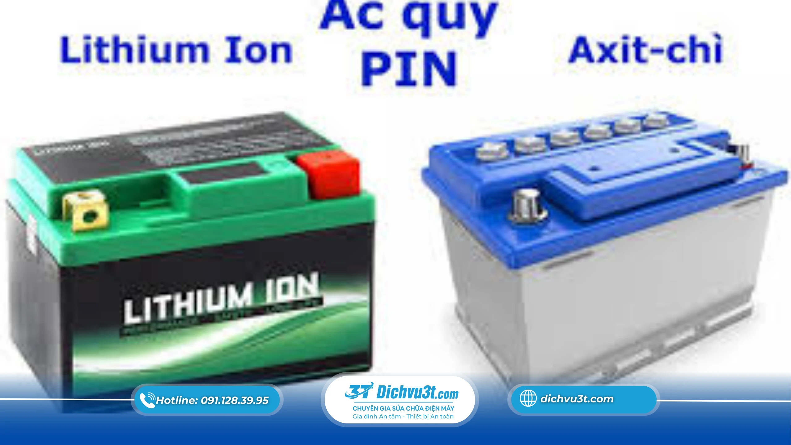 Pin xe điện lithium và pin axit-chì – Loại nào phù hợp hơn?