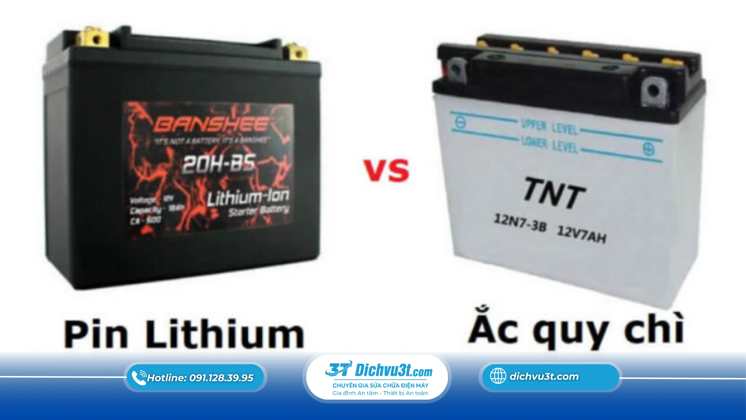 So sánh Pin xe điện lithium và pin axit-chì