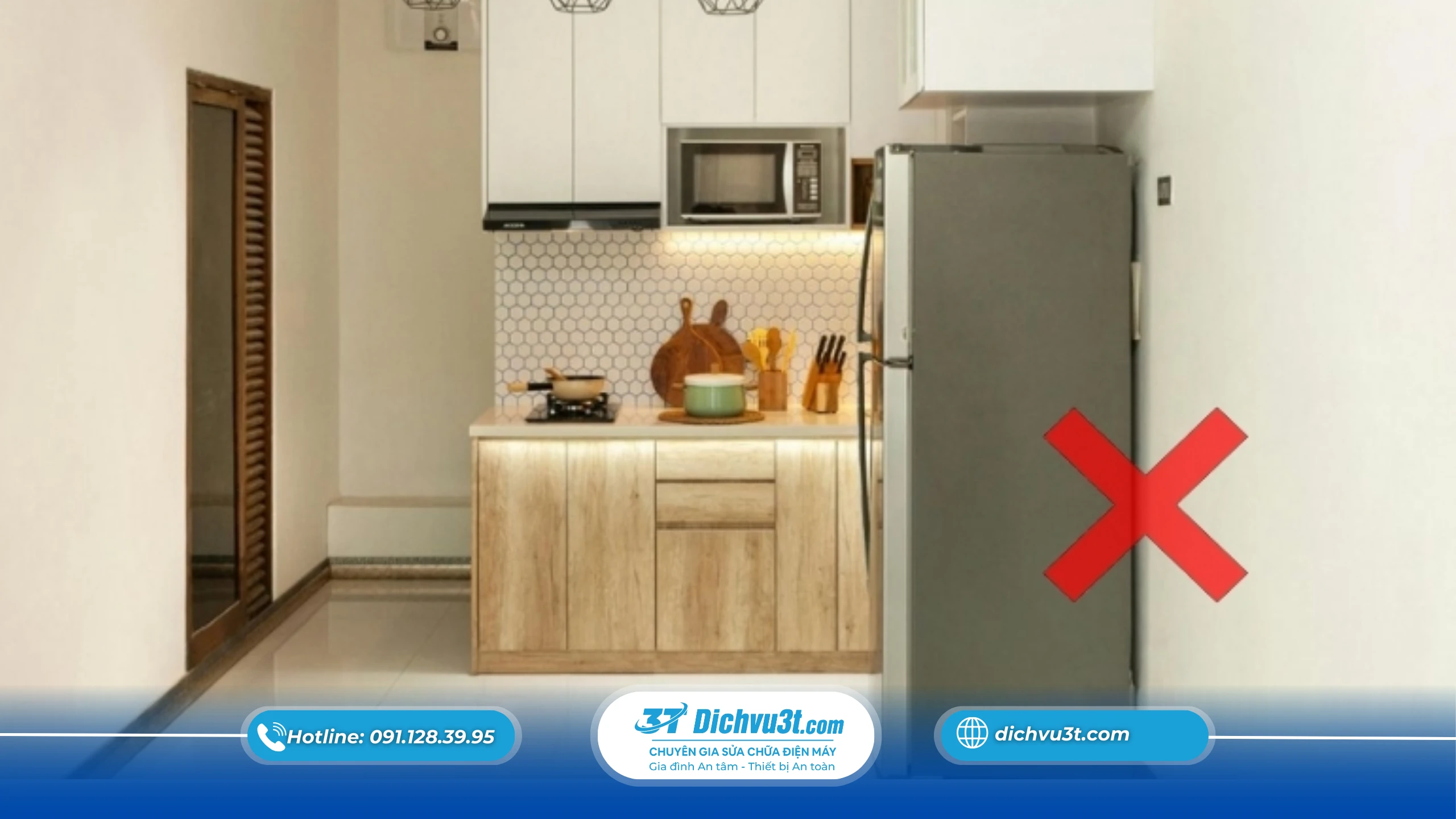 Để tủ lạnh sát tường – Sai lầm khiến máy nhanh nóng