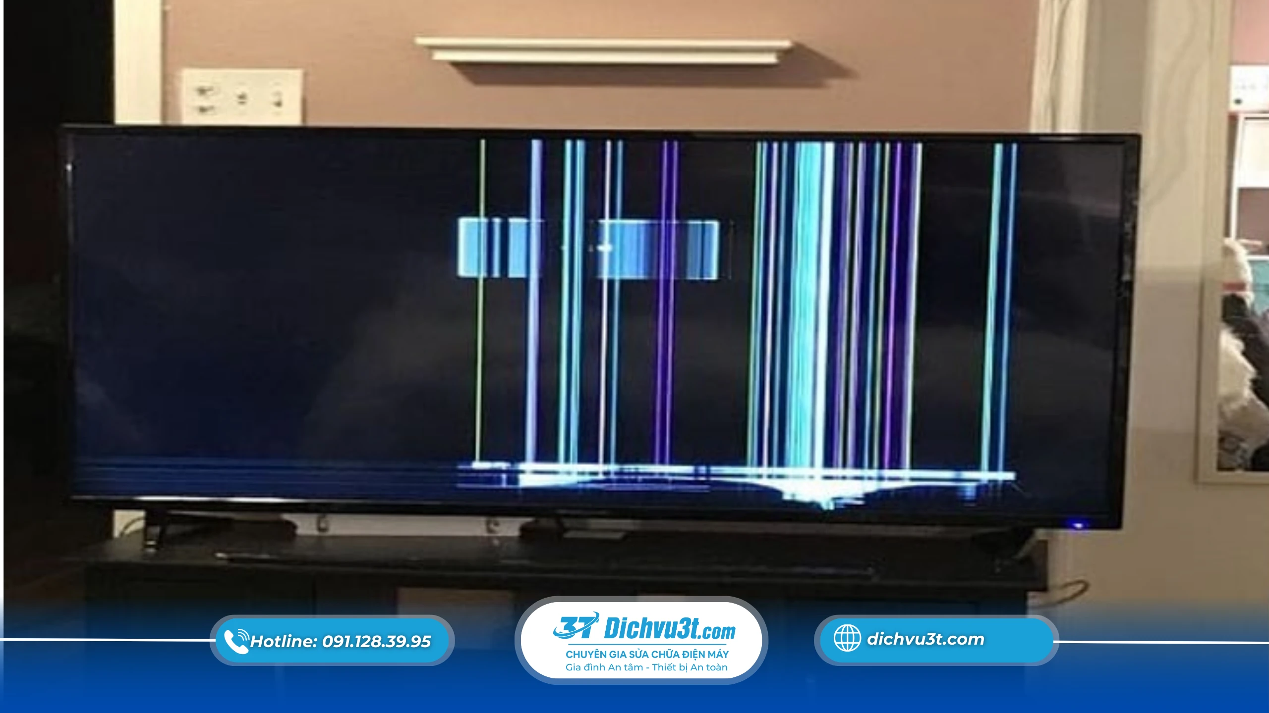 Dấu hiệu nhận biết tivi bị sọc màn hình