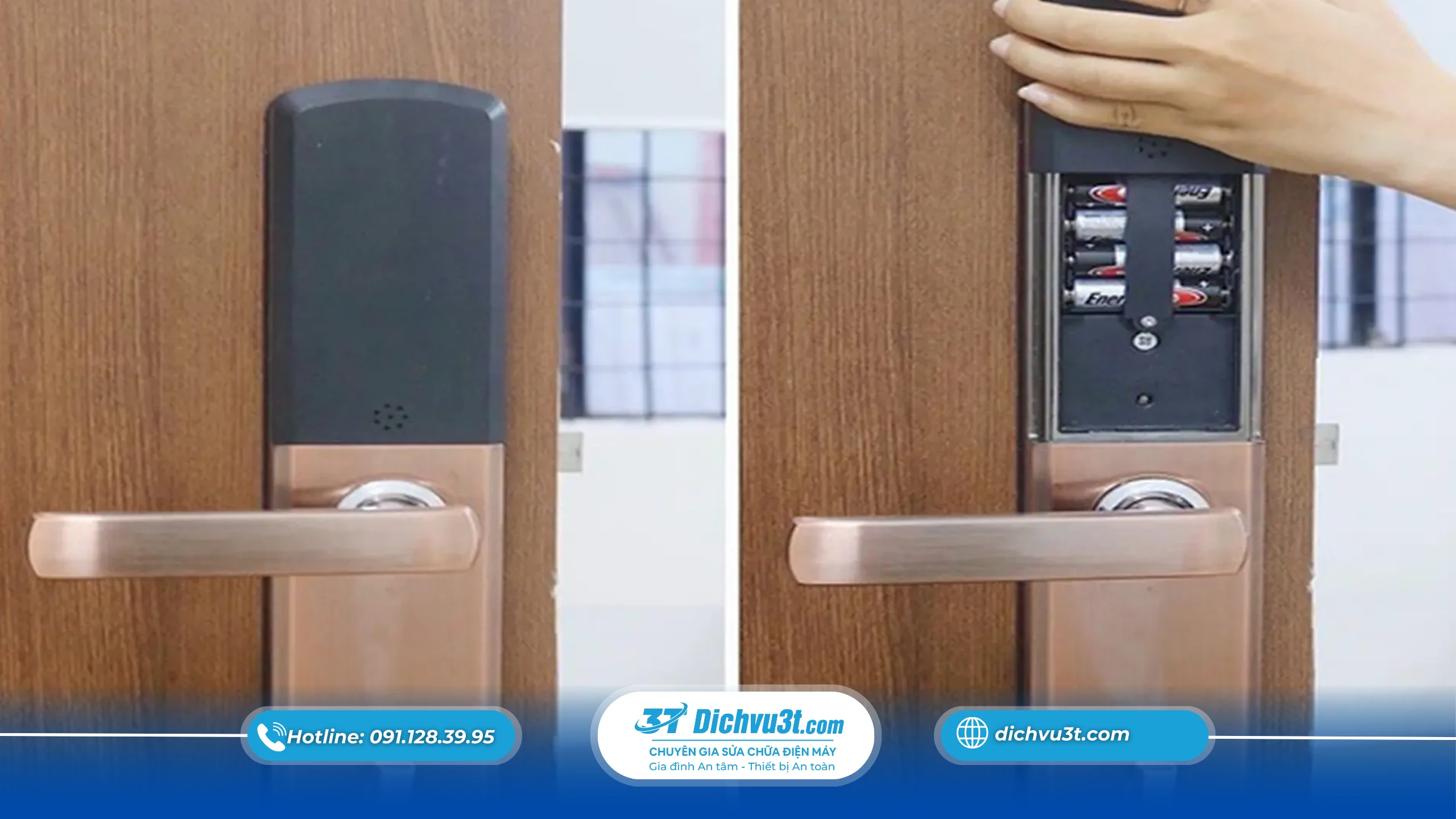 Thay pin khóa điện tử đúng cách để tránh hỏng mạch