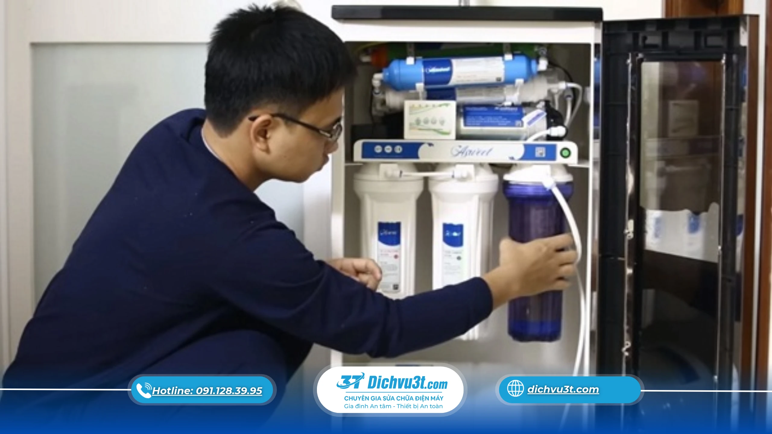 máy lọc nước bị e khí