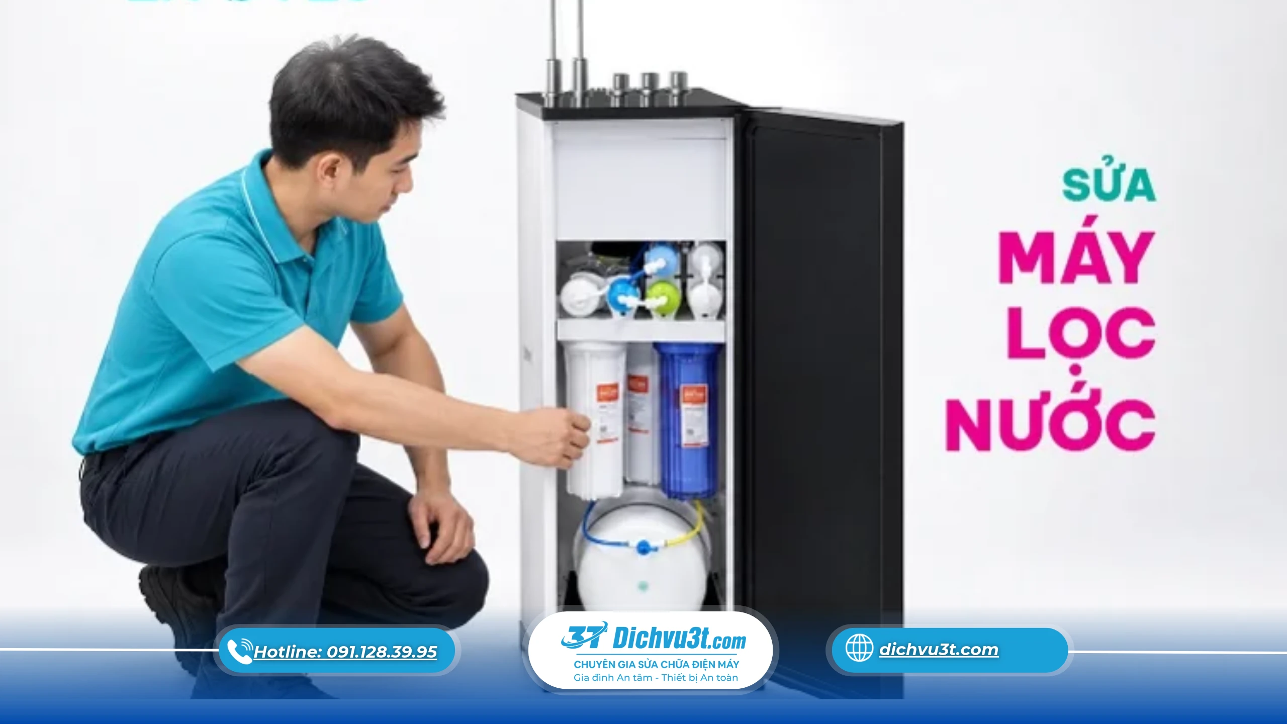 máy lọc nước bị e khí