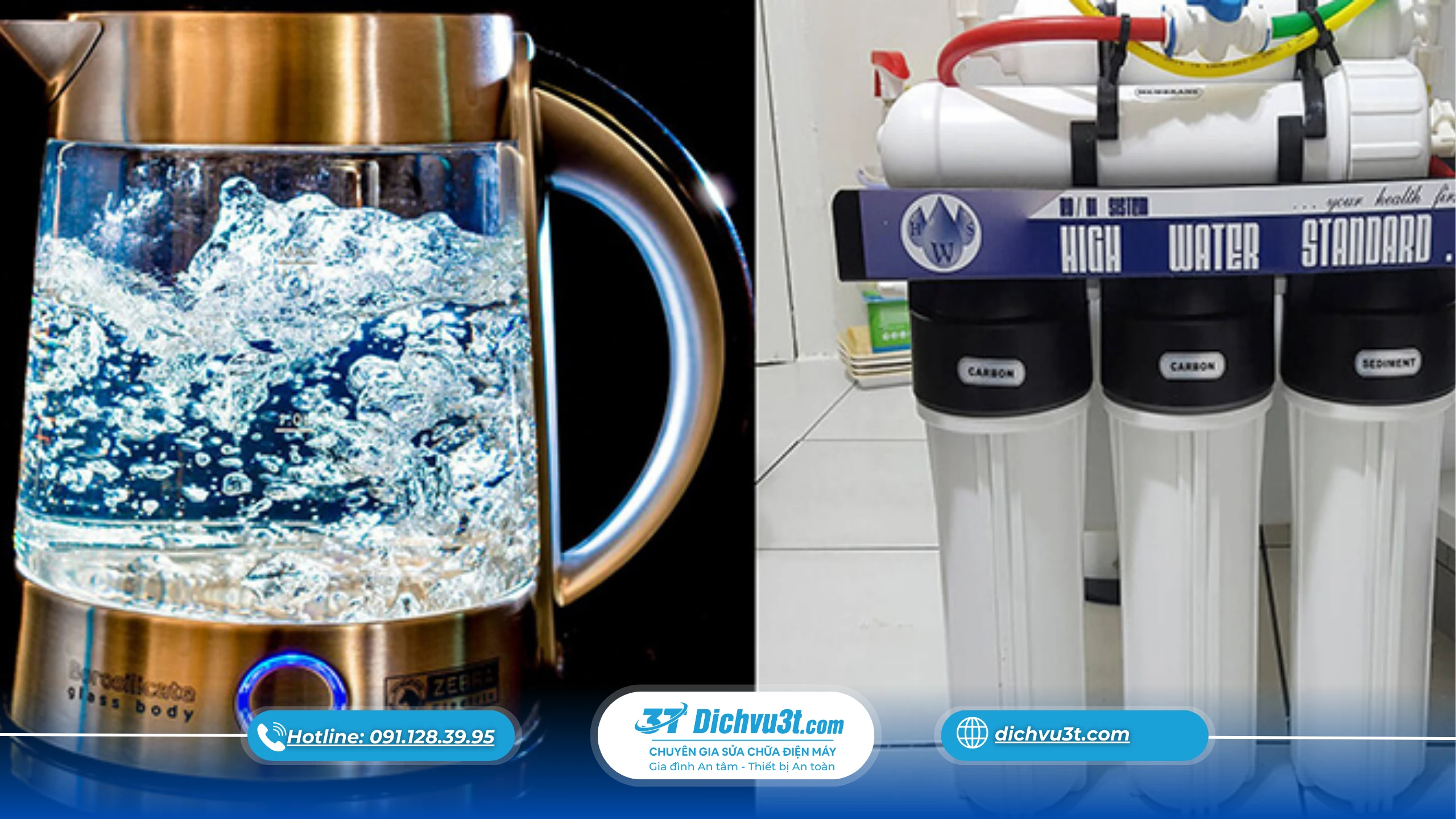 máy lọc nước và nước đun sôi, máy lọc nước gia đình, so sánh máy lọc nước và nước đun sôi, bảo dưỡng máy lọc nước