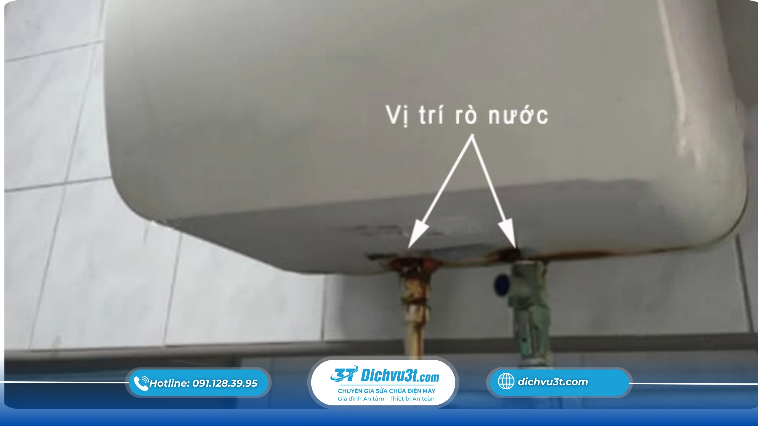 Dấu hiệu nhận biết bình nóng lạnh bị rỉ nước
