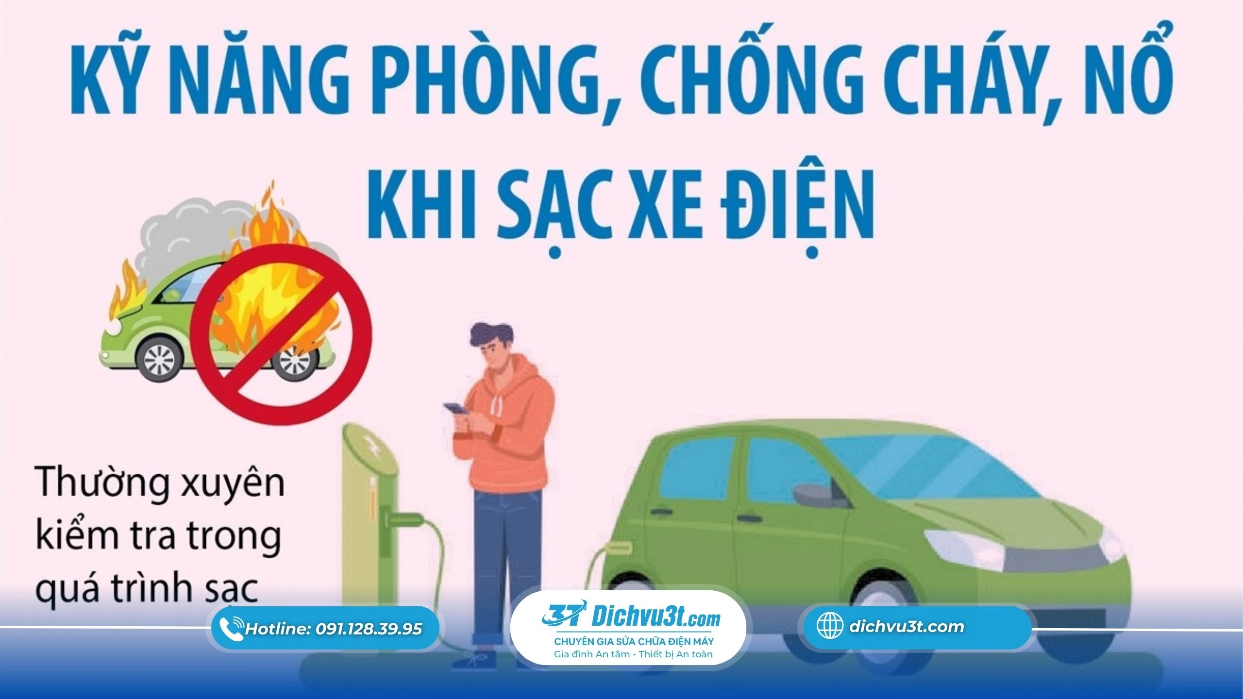 phòng tránh cháy nổ khi sạc pin xe điện